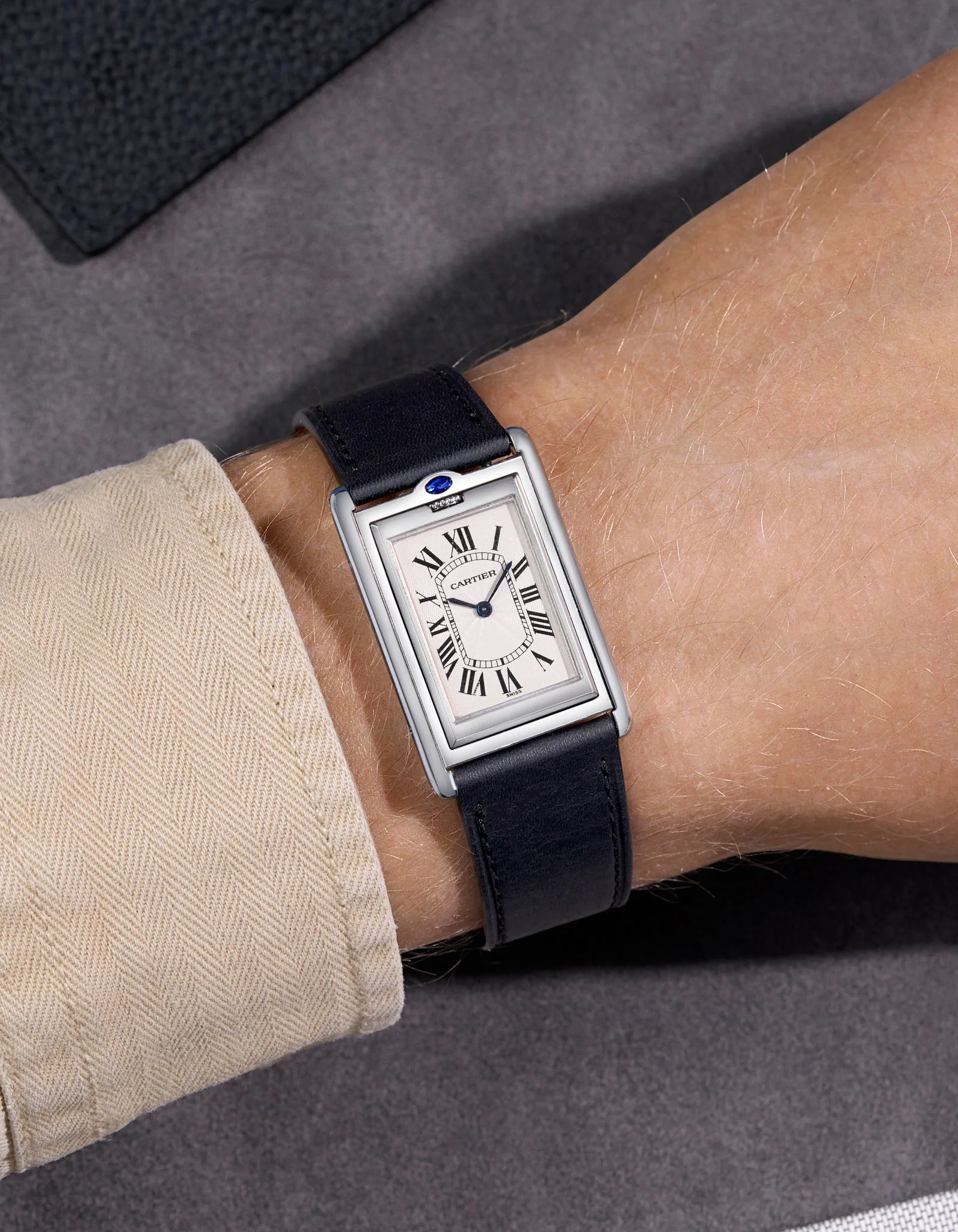 Black Calfskin Leather Strap 17mm-21mm - Image 2