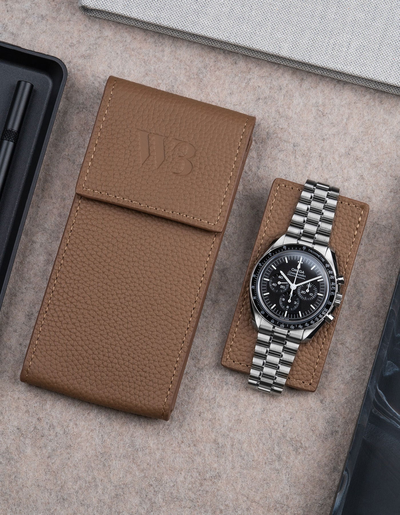 Brown Leather Watch Pouch - Image 5