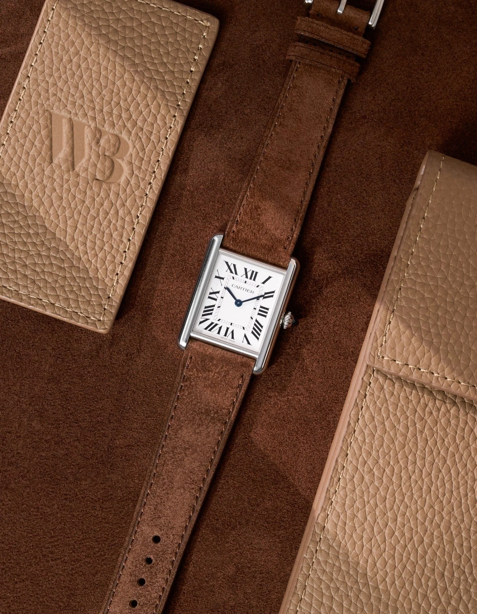 Brown Suede Leather Strap - 17-21mm - Image 3