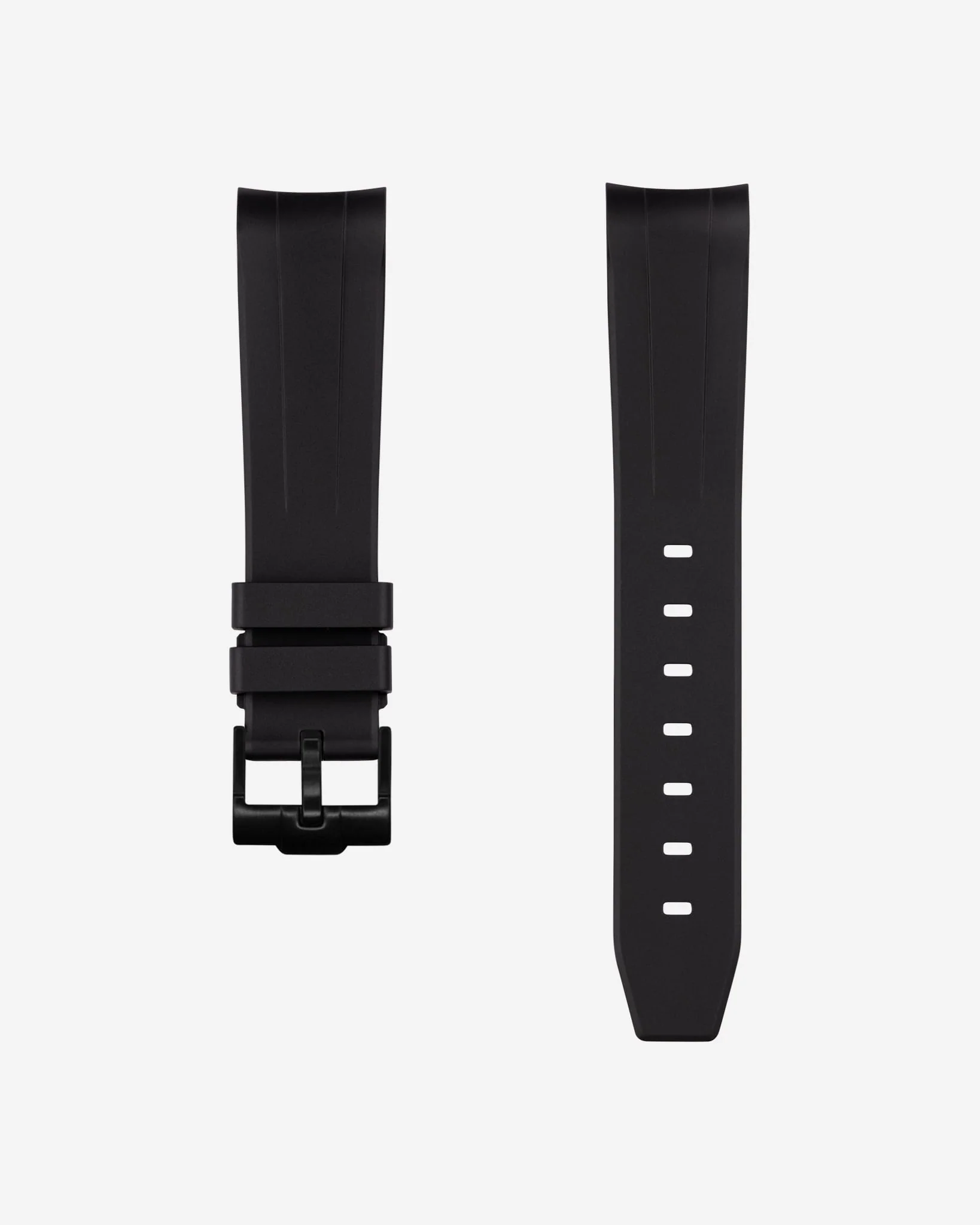 Curved Rubber Strap - Black