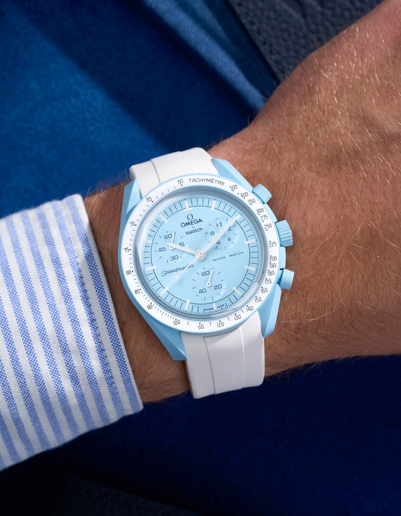 Curved Rubber Strap - White - Image 3