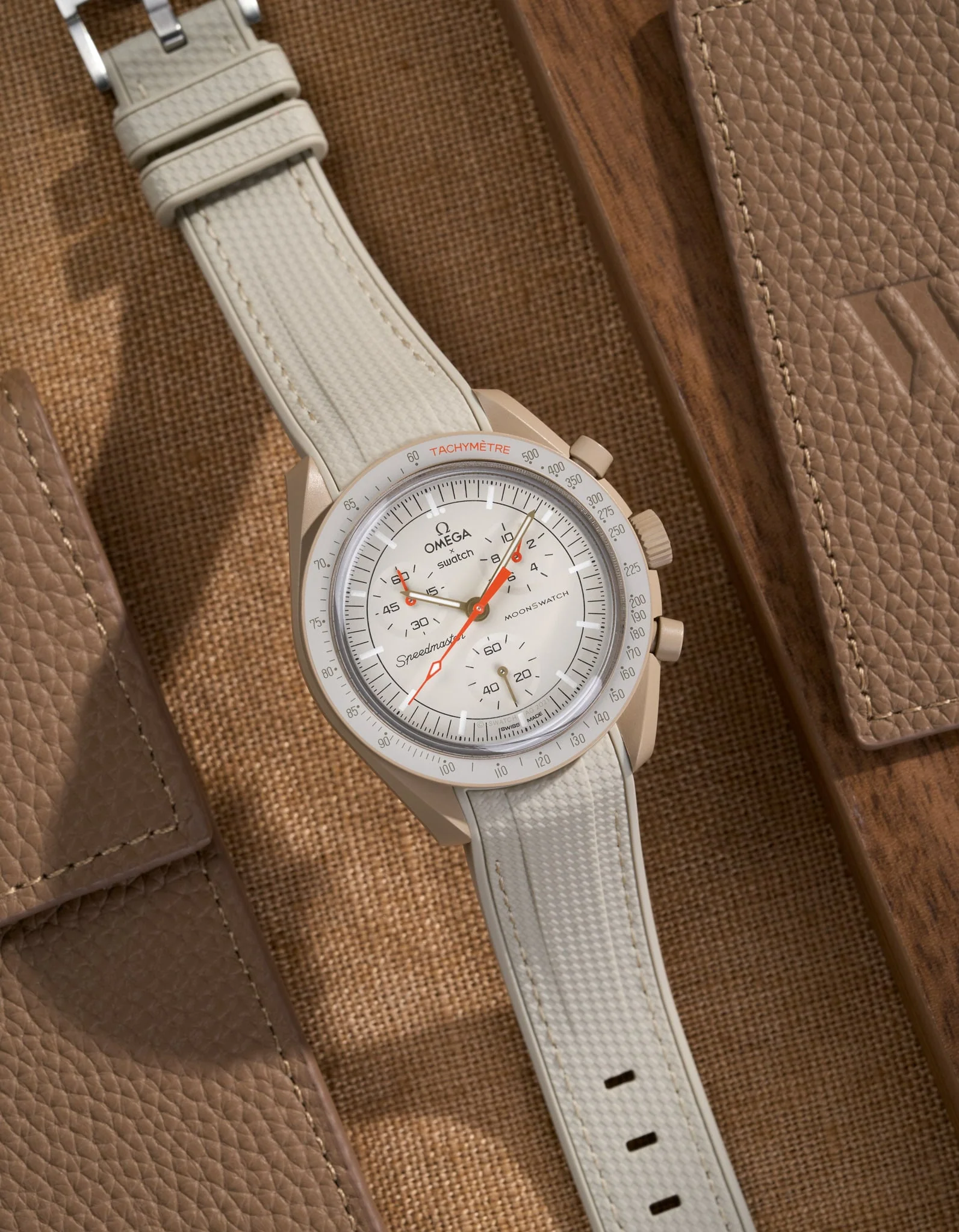 Curved Vertech Rubber Strap - Beige - Image 6