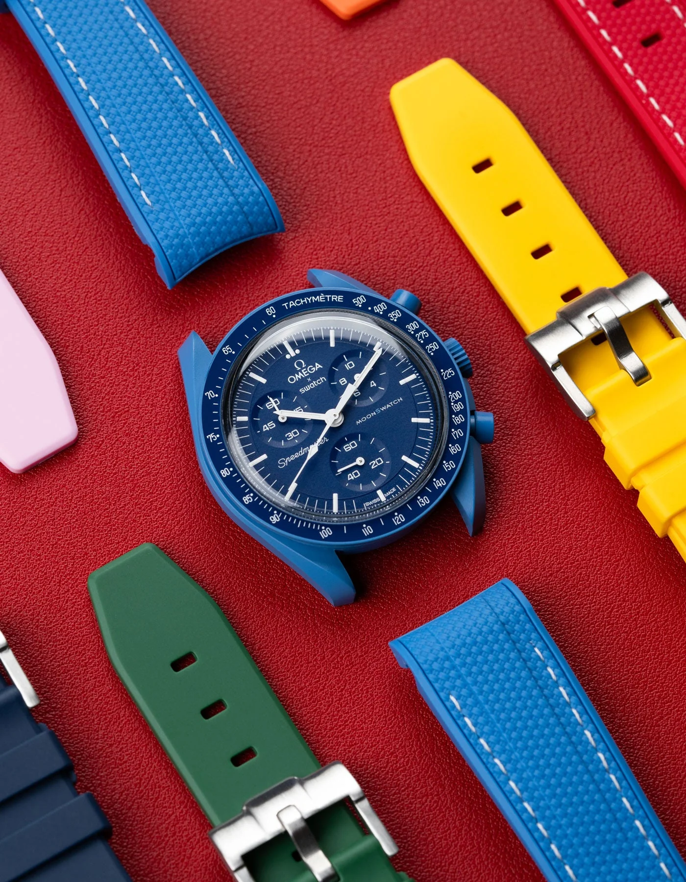 Curved Vertech Rubber Strap - Neptune Blue - Image 9
