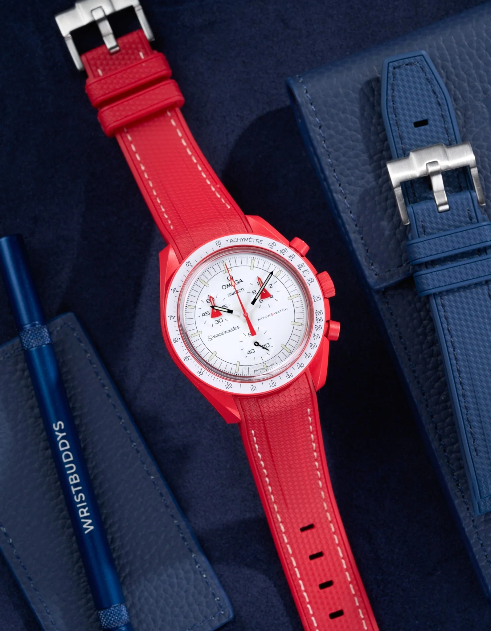 Curved Vertech Rubber Strap - Red - Image 6