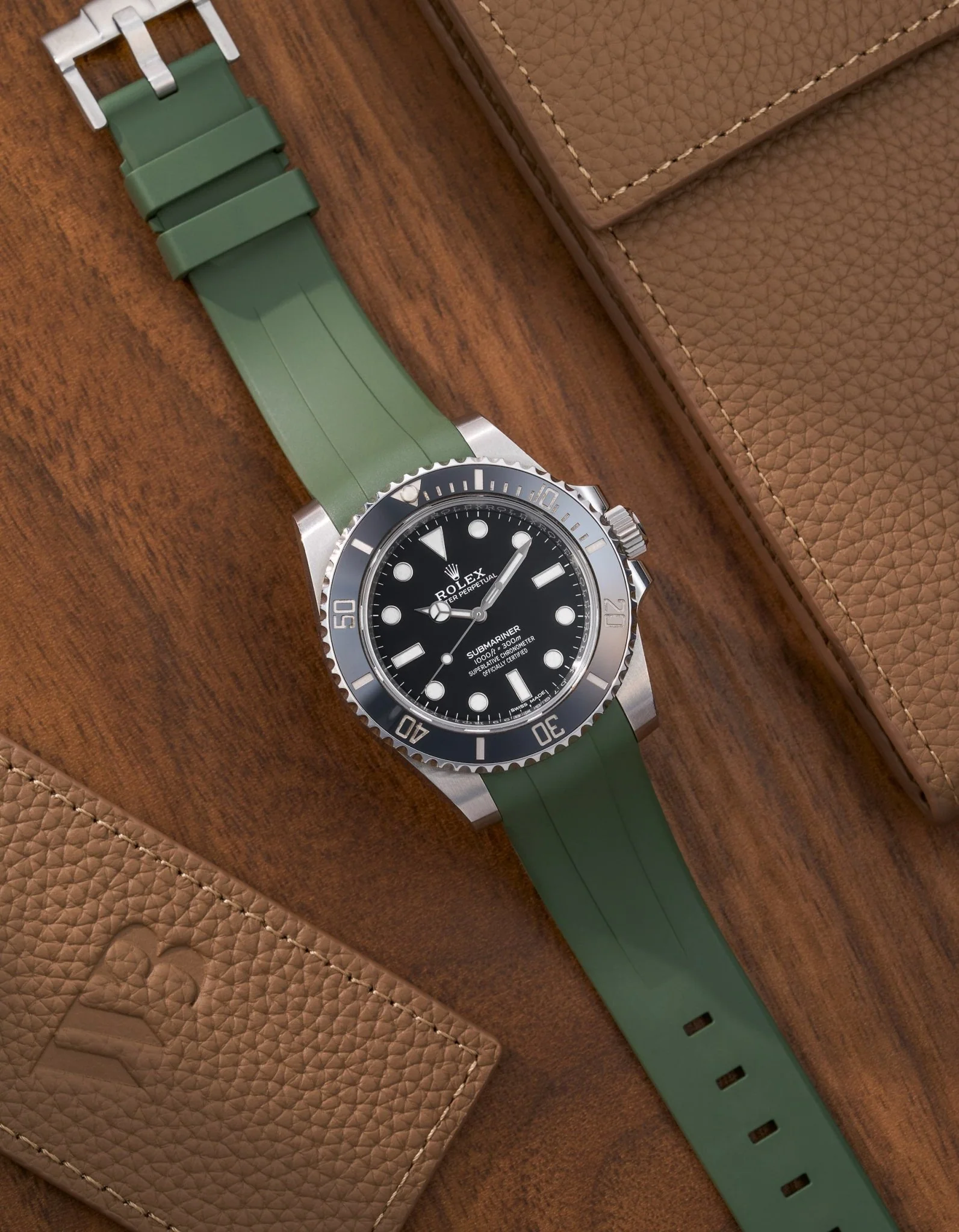 FKM Rubber Strap - 20mm Green - Image 4