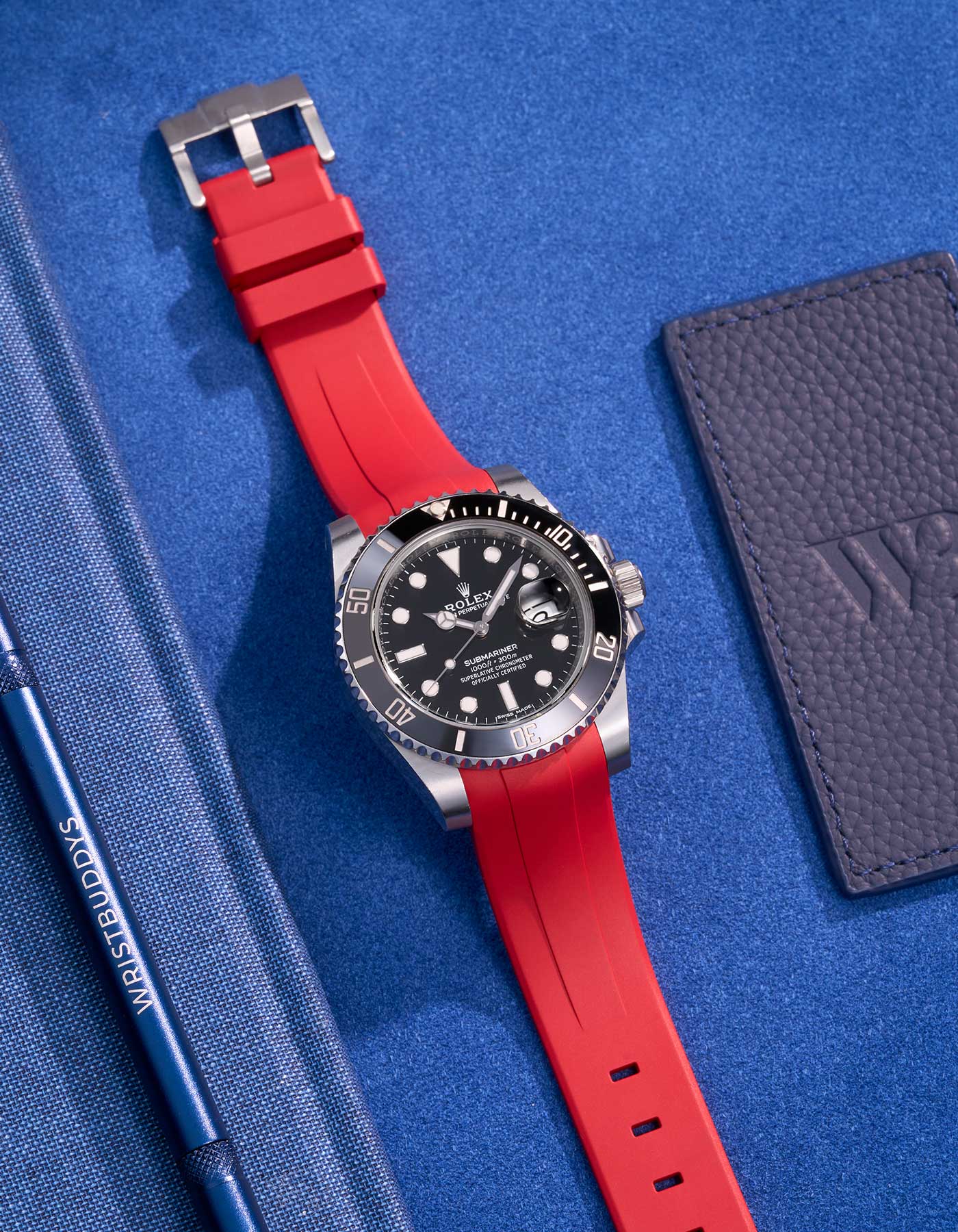 FKM Rubber Strap - 20mm Red - Image 5