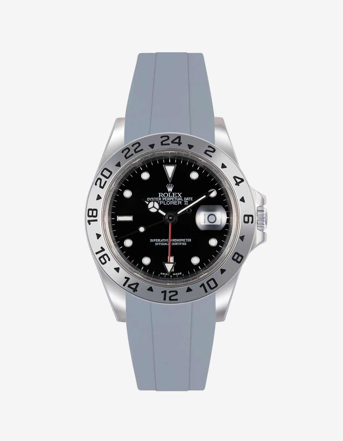 FKM Rubber Strap for Rolex Explorer II 16570 - Image 13