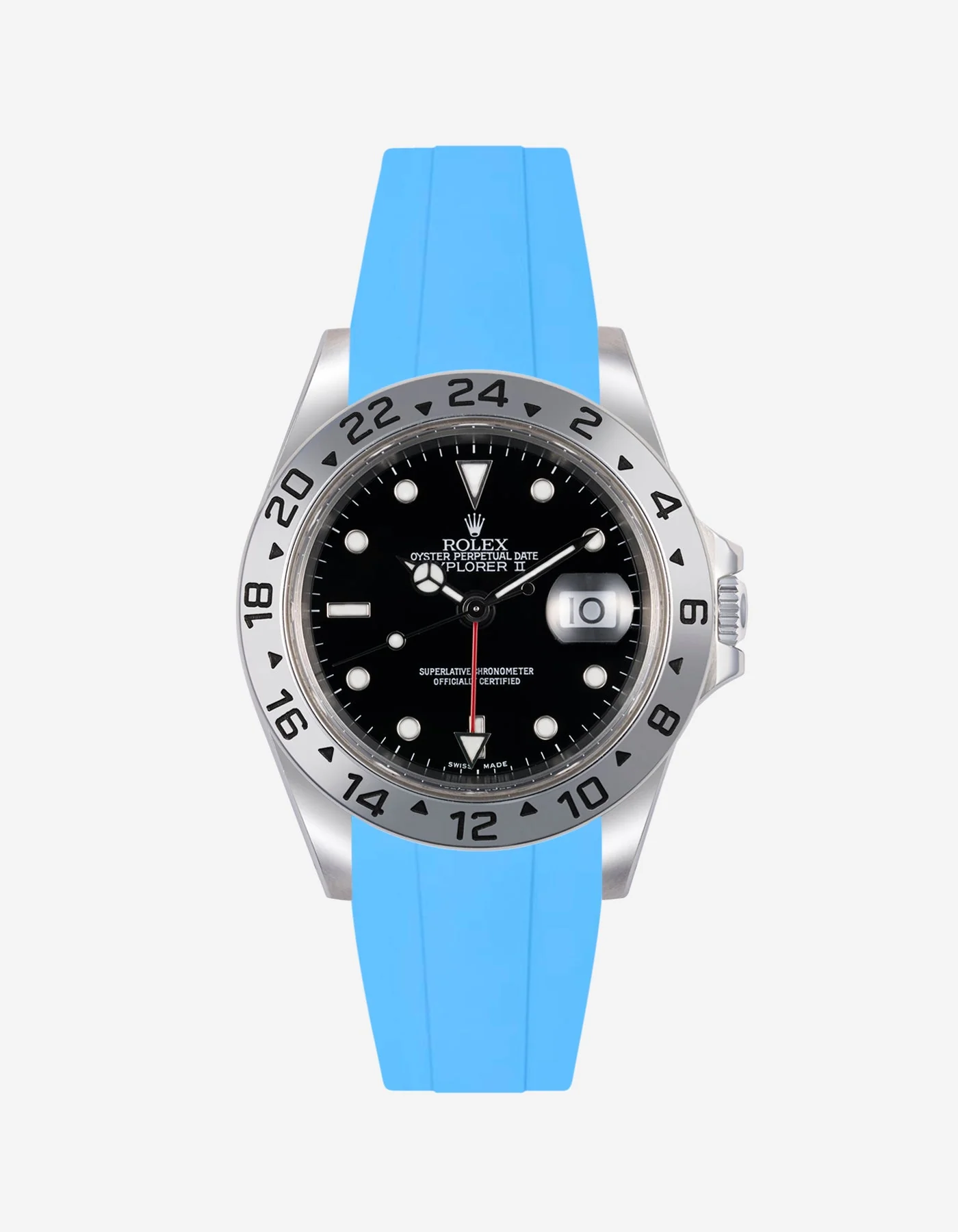 FKM Rubber Strap for Rolex Explorer II 16570 - Image 17