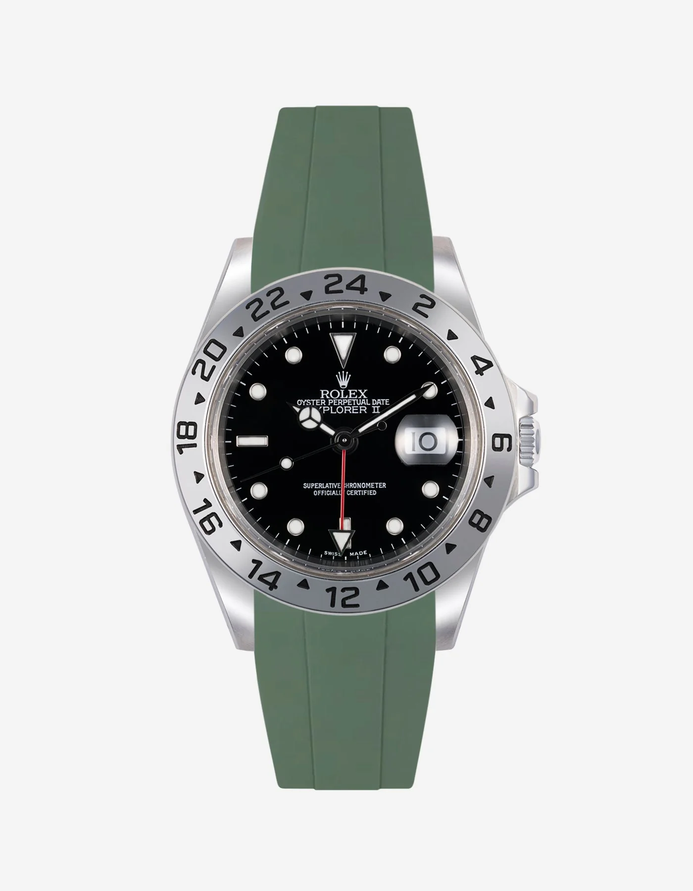 FKM Rubber Strap for Rolex Explorer II 16570 - Image 6
