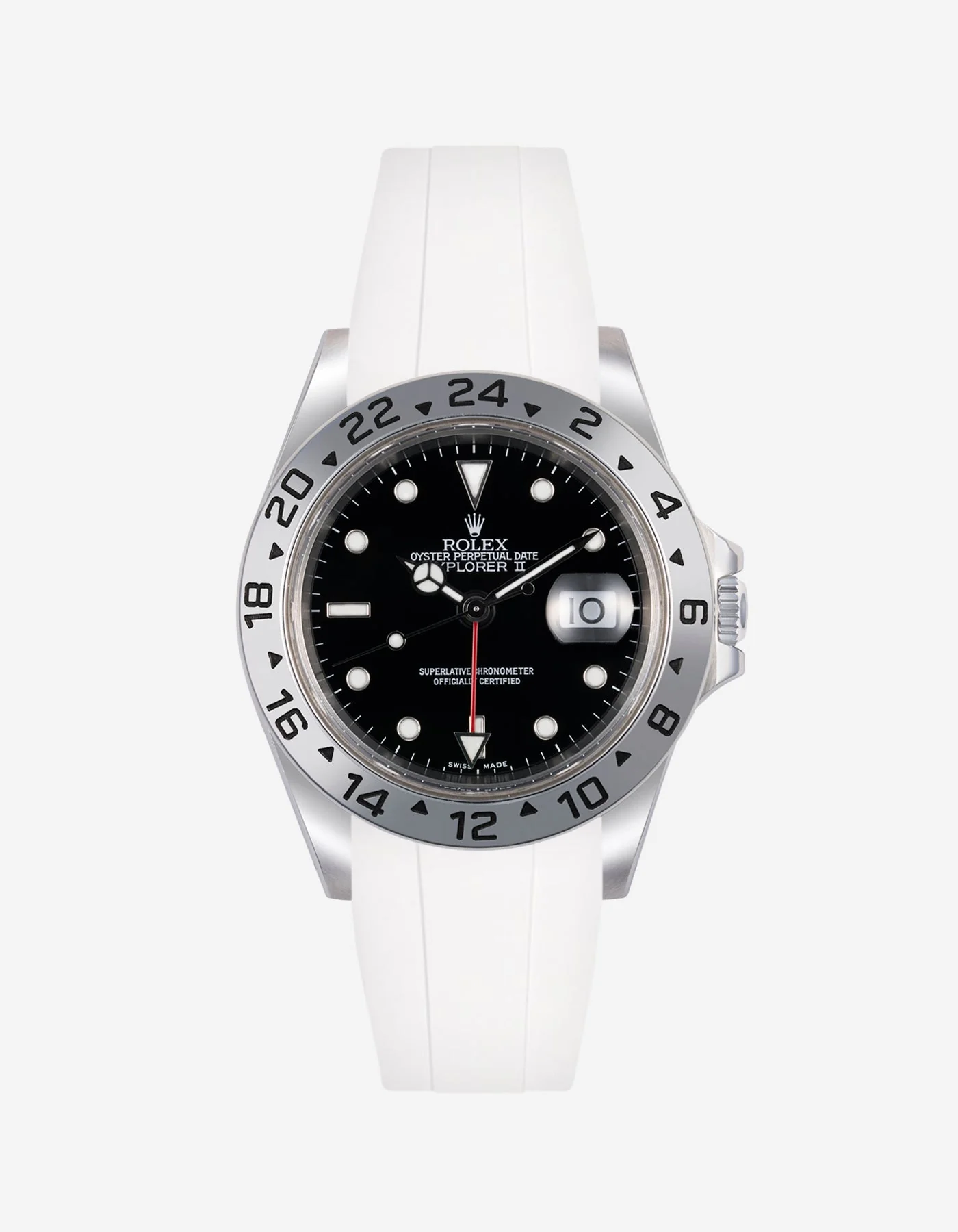 FKM Rubber Strap for Rolex Explorer II 16570 - Image 9