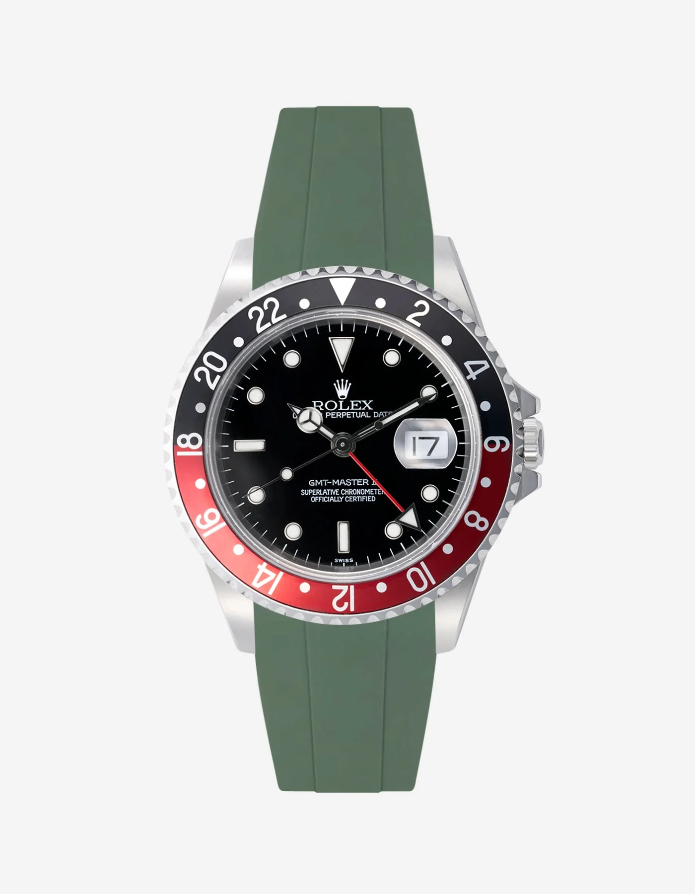 FKM Rubber Strap for Rolex GMT Master II 16710 Coke - Image 6