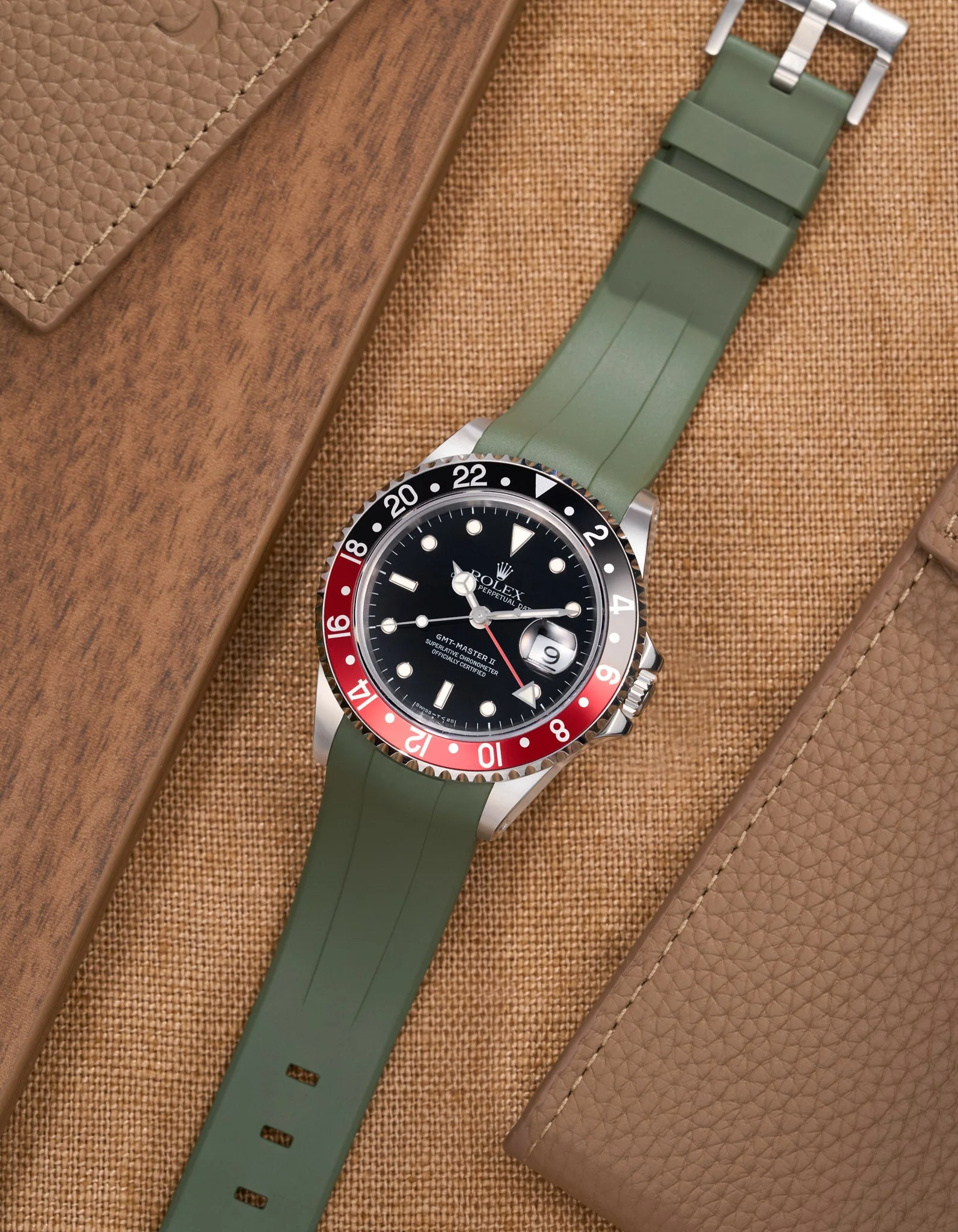 FKM Rubber Strap for Rolex GMT Master II 16710 Coke - Image 8