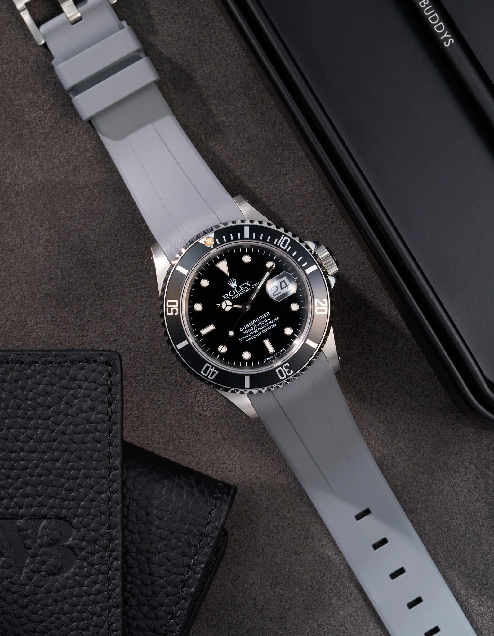 FKM Rubber Strap for Rolex Submariner 16610 - Image 16