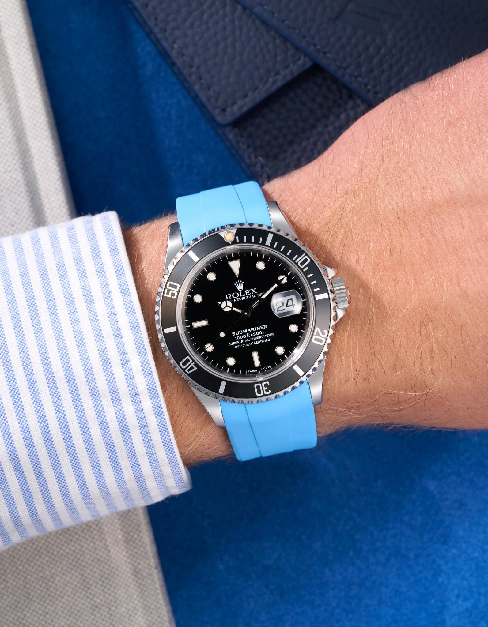 FKM Rubber Strap for Rolex Submariner 16610 - Image 19