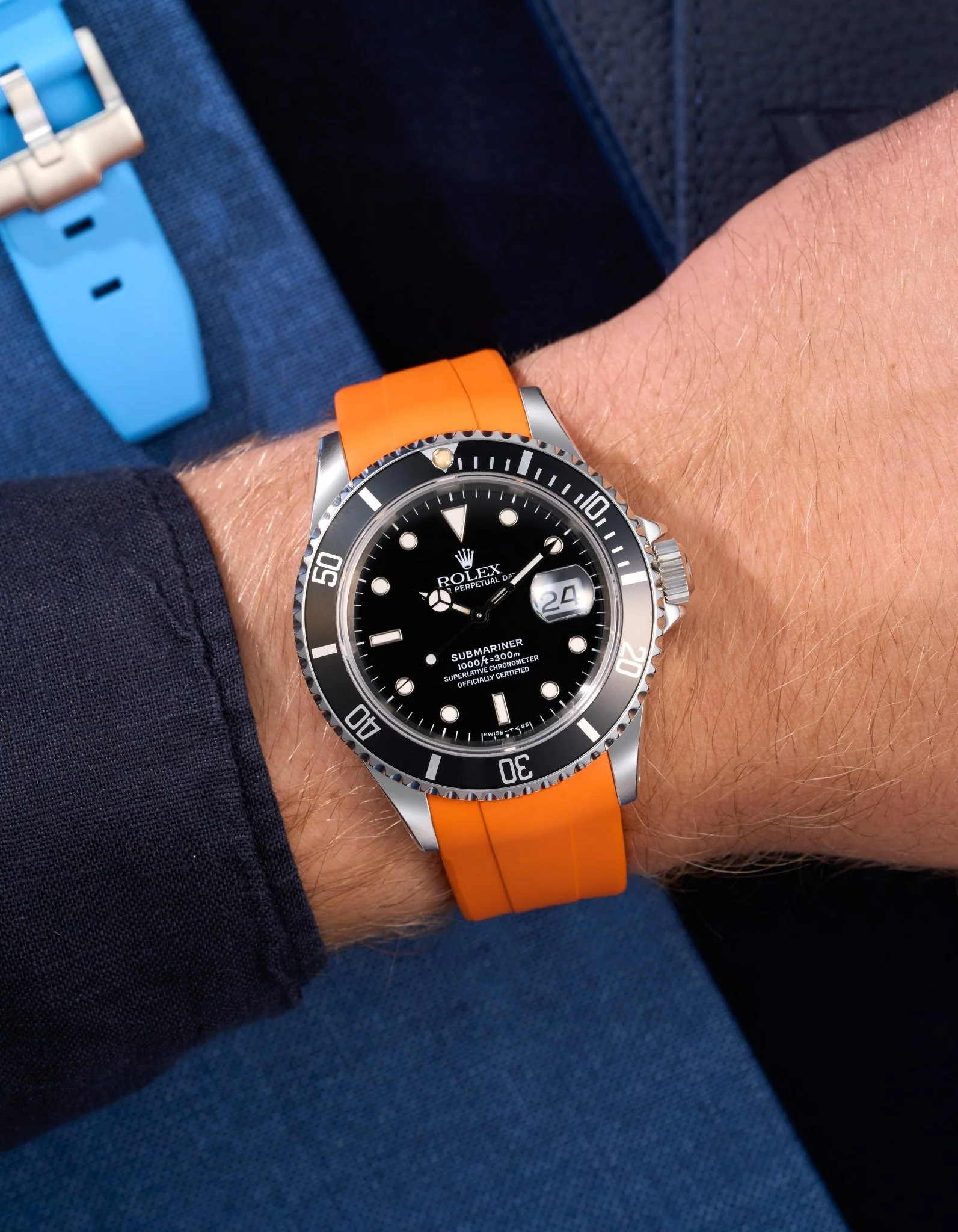 FKM Rubber Strap for Rolex Submariner 16610 - Image 22