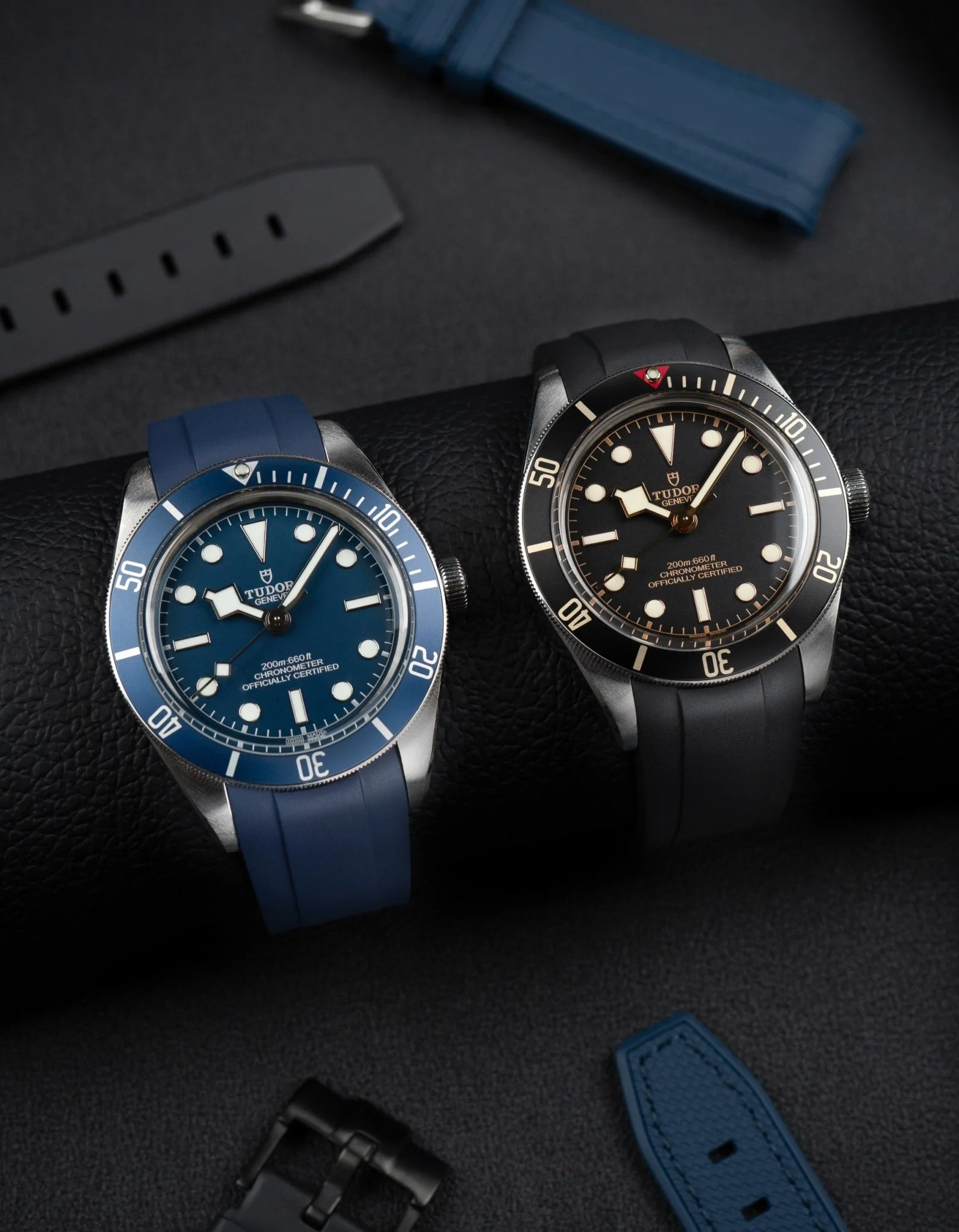 FKM Rubber Strap for Tudor BB58 - Black - Image 3