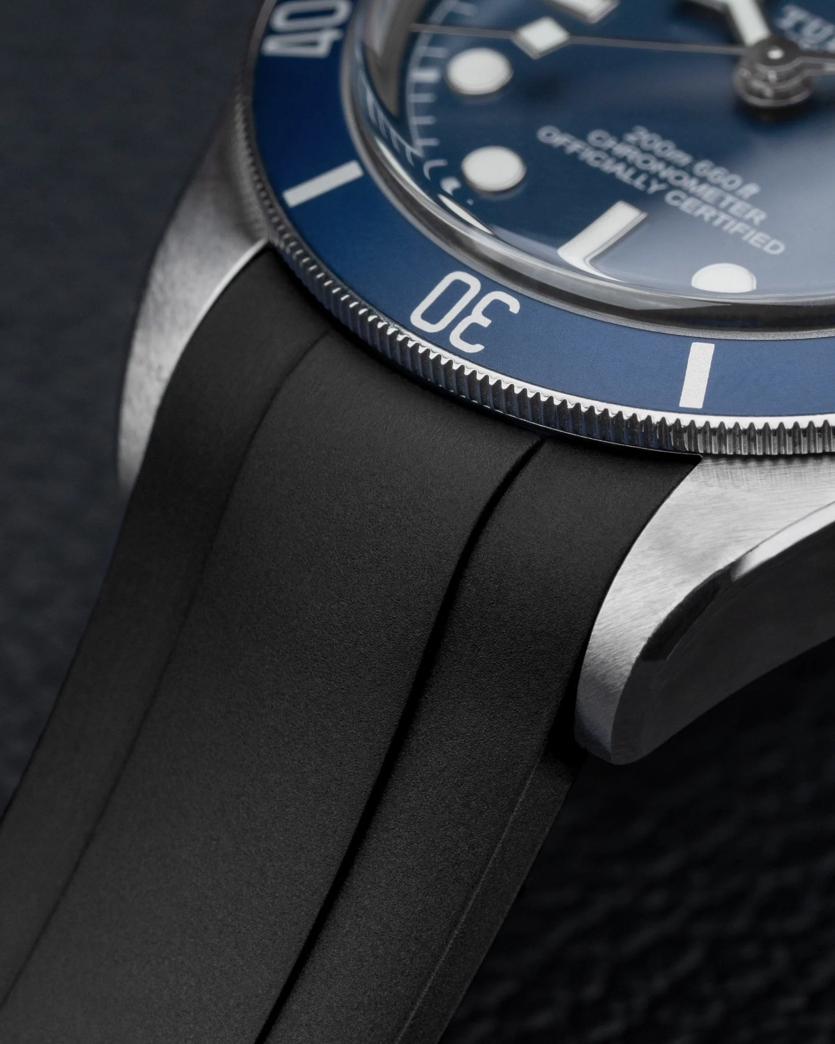 FKM Rubber Strap for Tudor BB58 - Black - Image 4