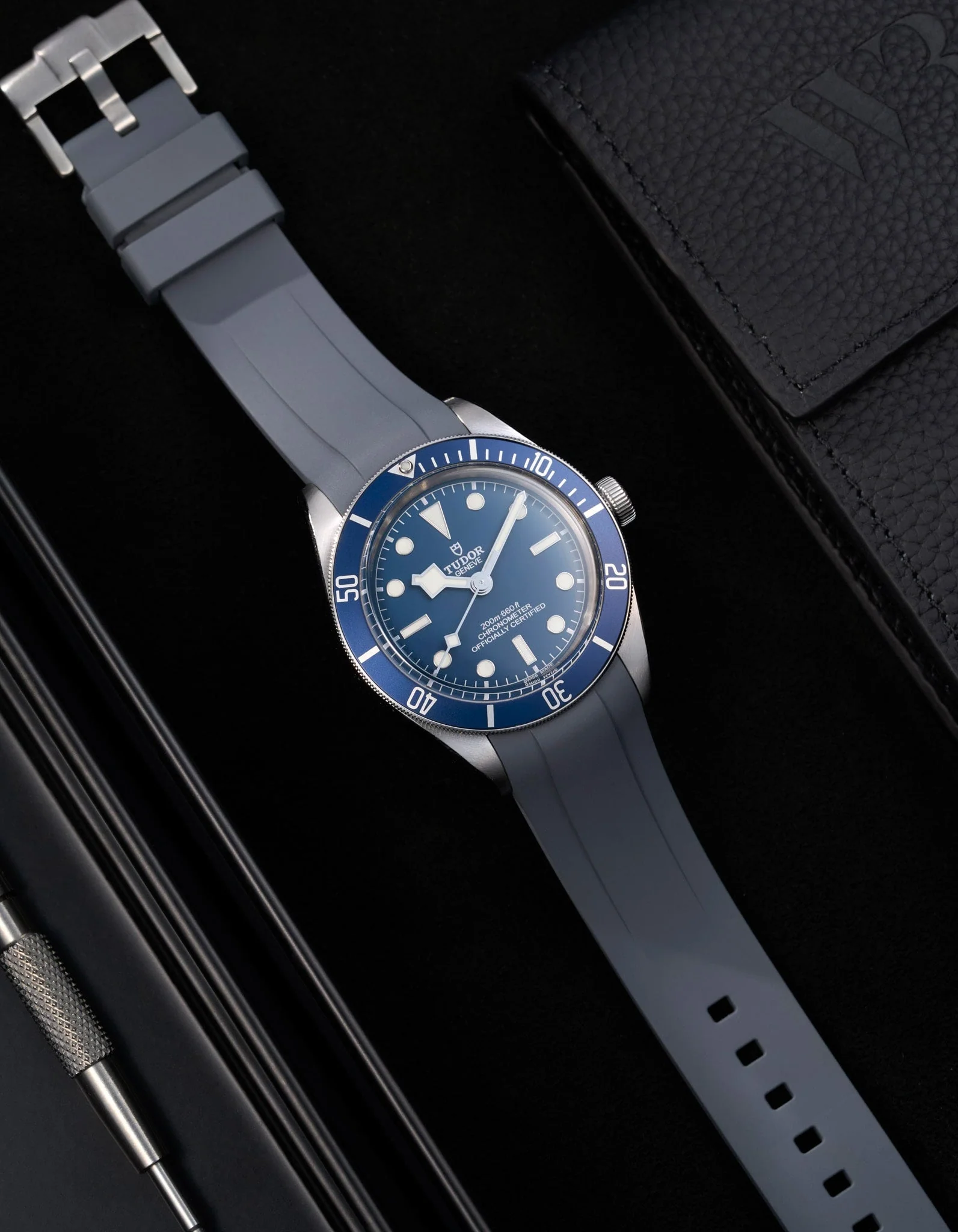 FKM Rubber Strap for Tudor BB58 - Grey - Image 5