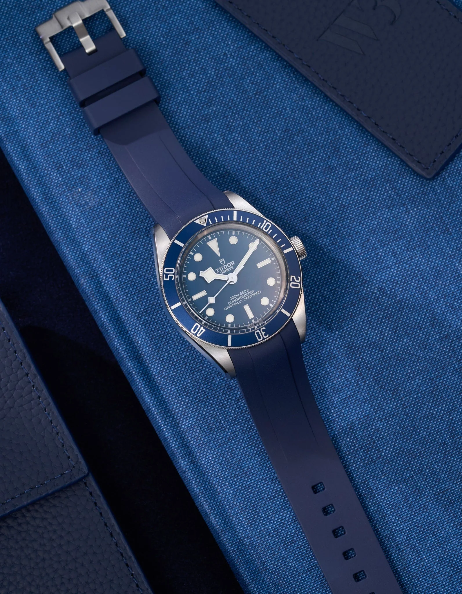FKM Rubber Strap for Tudor BB58 - Navy Blue - Image 3
