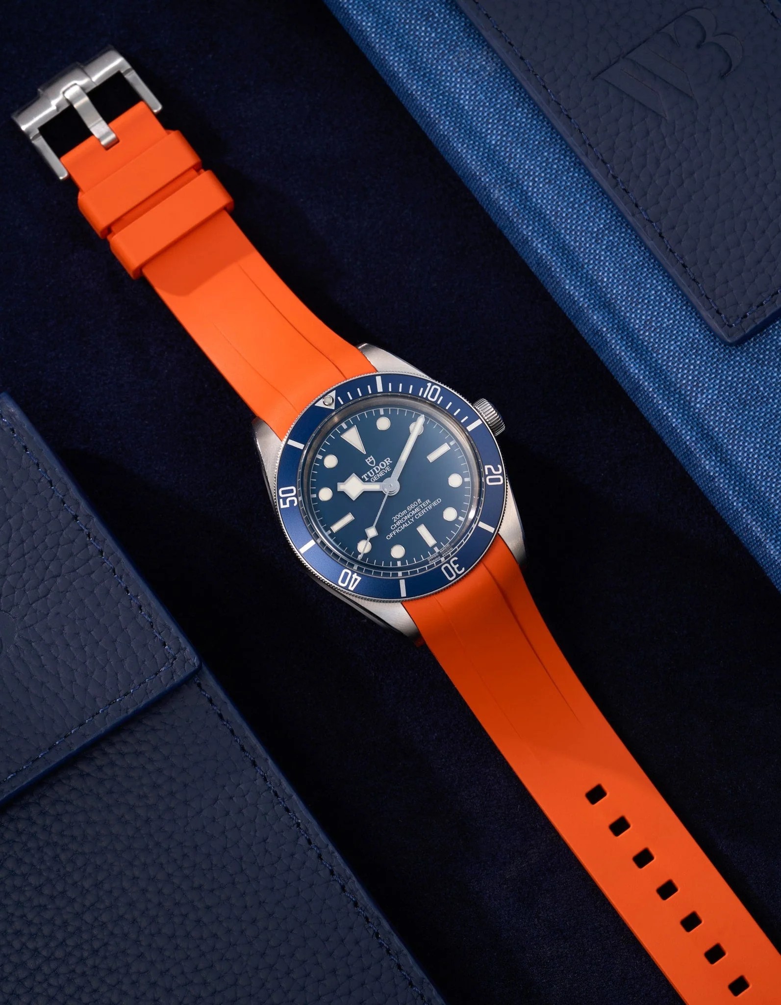 FKM Rubber Strap for Tudor BB58 - Orange - Image 3
