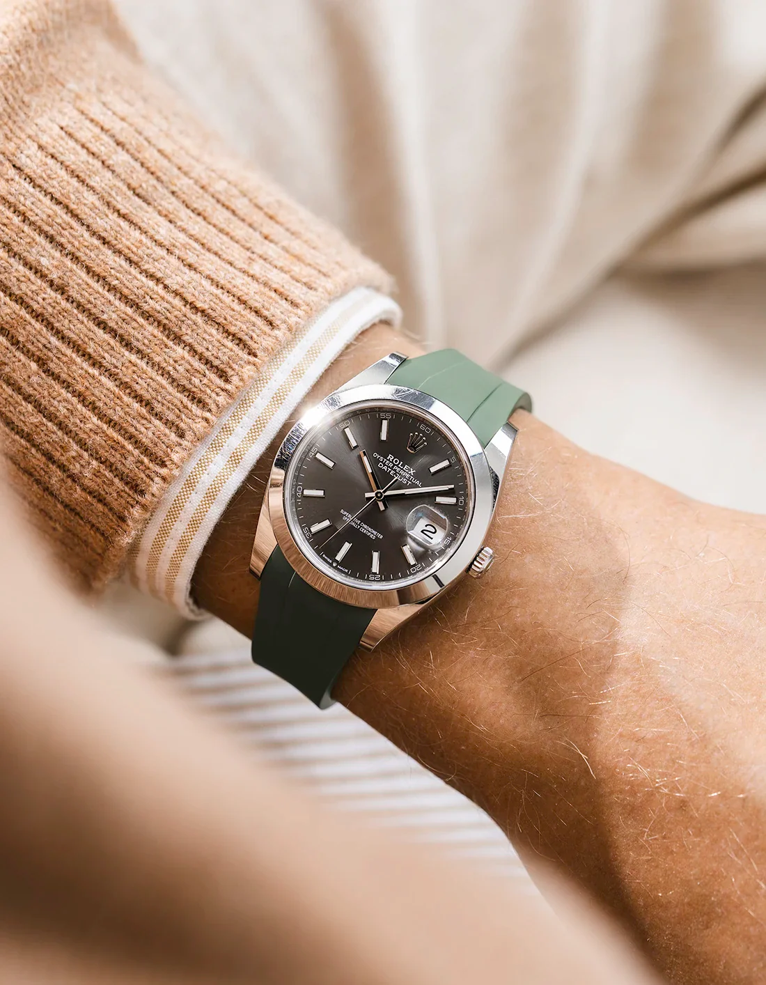 FKM Rubber Strap Integrated for Original Clasp - Rolex Datejust 41 - 126334/126300 (Oyster only) - Image 14
