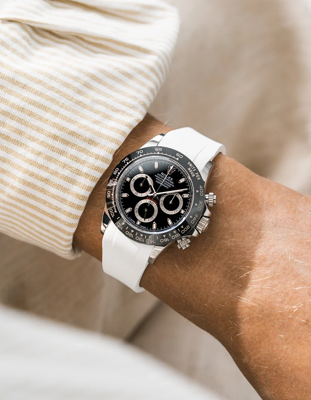 FKM Rubber Strap Integrated for Original Clasp - Rolex Daytona 116500 - Image 10