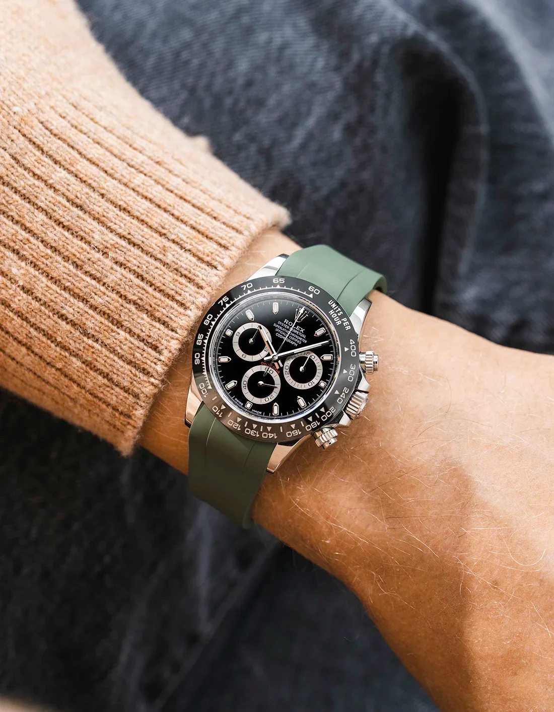 FKM Rubber Strap Integrated for Original Clasp - Rolex Daytona 116500 - Image 5