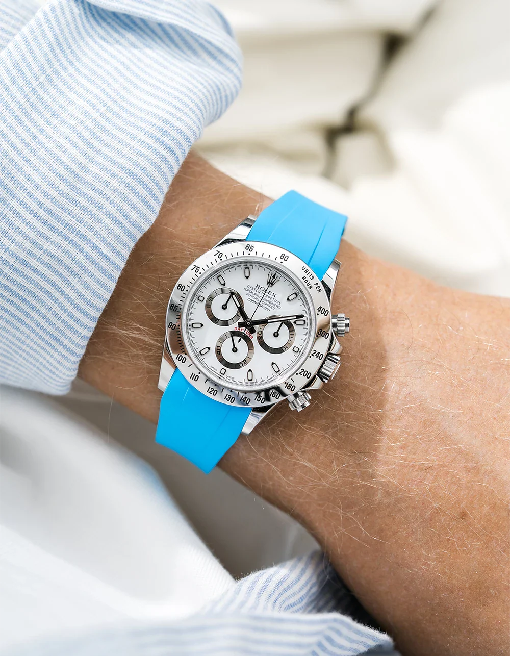 FKM Rubber Strap Integrated for Original Clasp - Rolex Daytona 16520 - Image 20