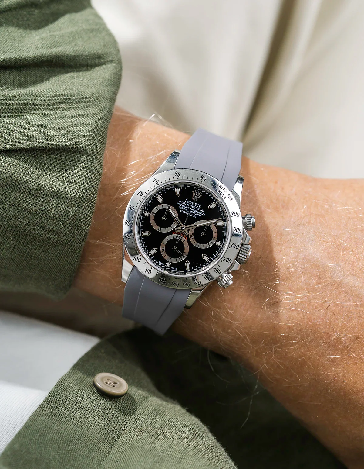 FKM Rubber Strap Integrated for Original Clasp - Rolex Daytona 16520 - Image 9