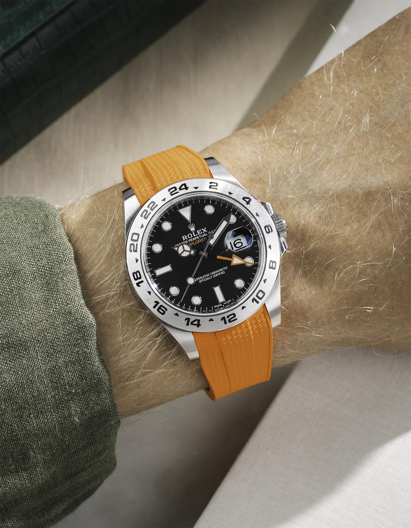 FKM Rubber Strap Integrated for Original Clasp - Rolex Explorer 216570 - Image 11