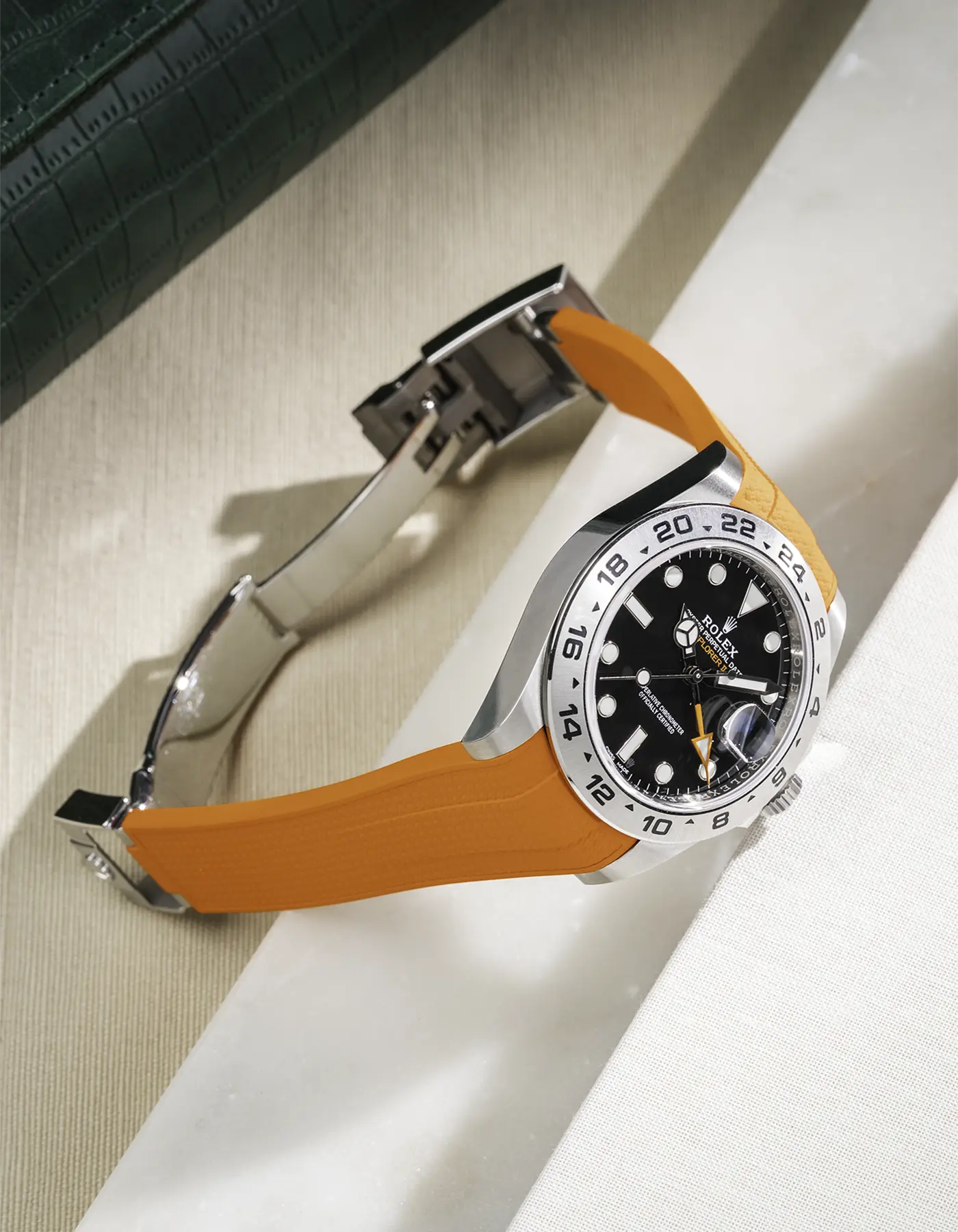 FKM Rubber Strap Integrated for Original Clasp - Rolex Explorer 216570 - Image 12