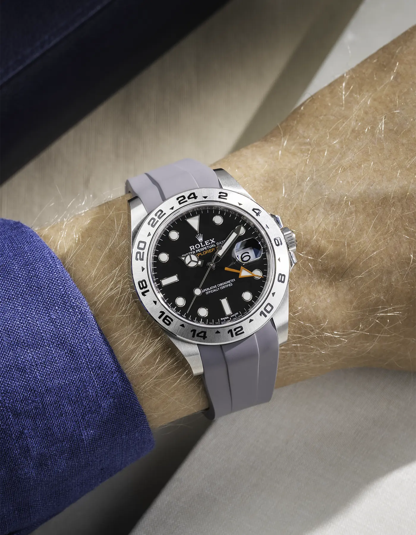 FKM Rubber Strap Integrated for Original Clasp - Rolex Explorer 216570 - Image 14