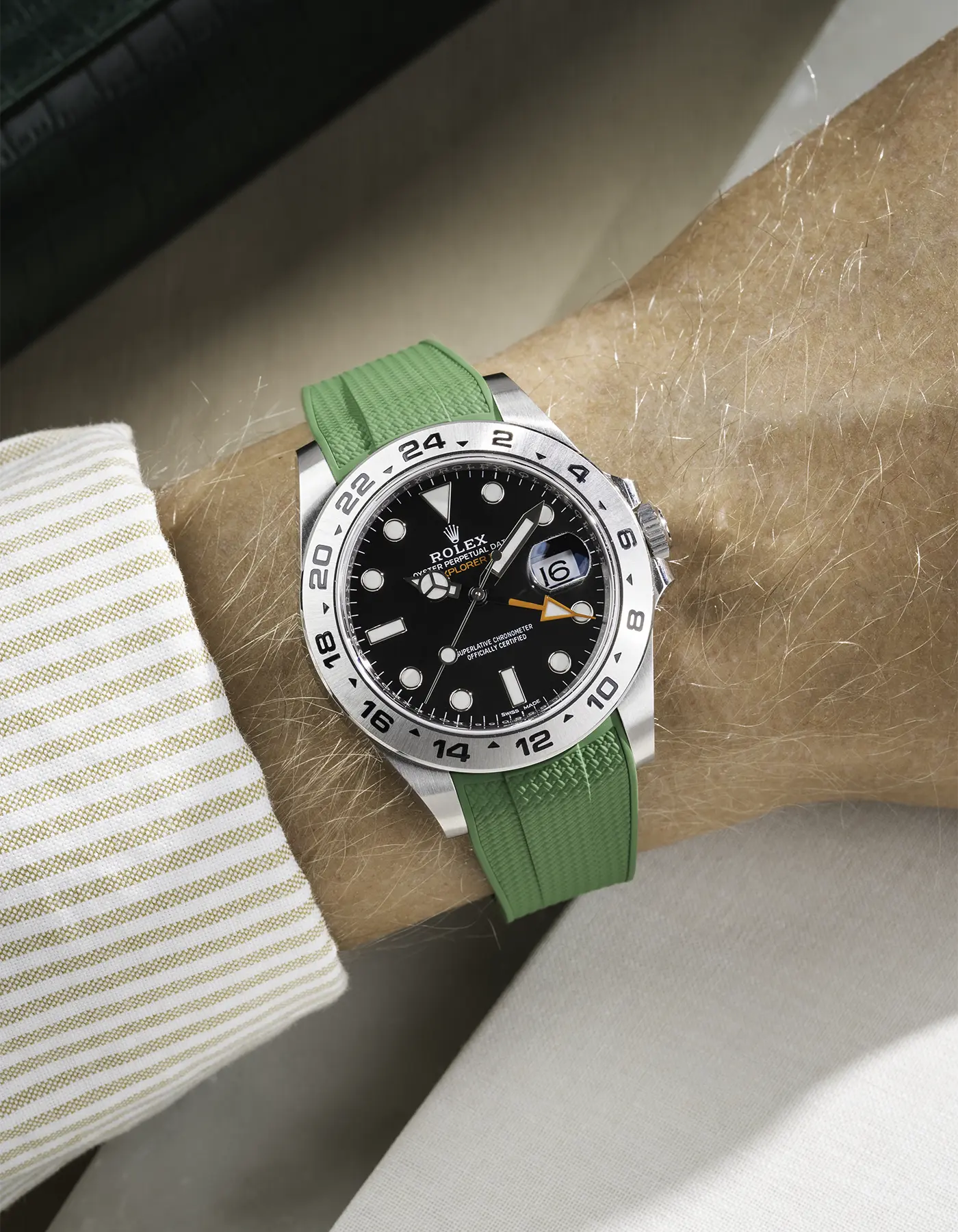 FKM Rubber Strap Integrated for Original Clasp - Rolex Explorer 216570 - Image 23