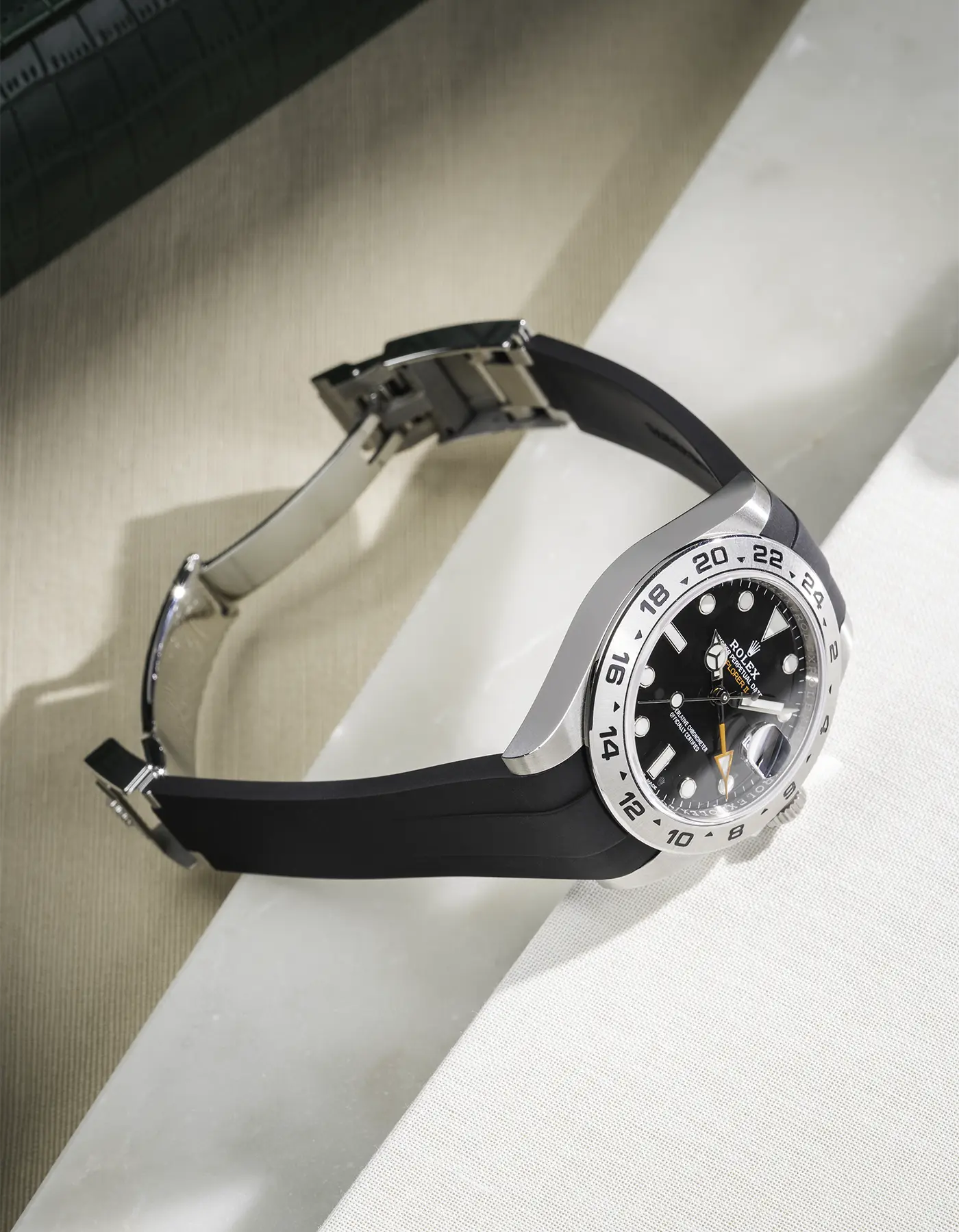 FKM Rubber Strap Integrated for Original Clasp - Rolex Explorer 216570 - Image 3
