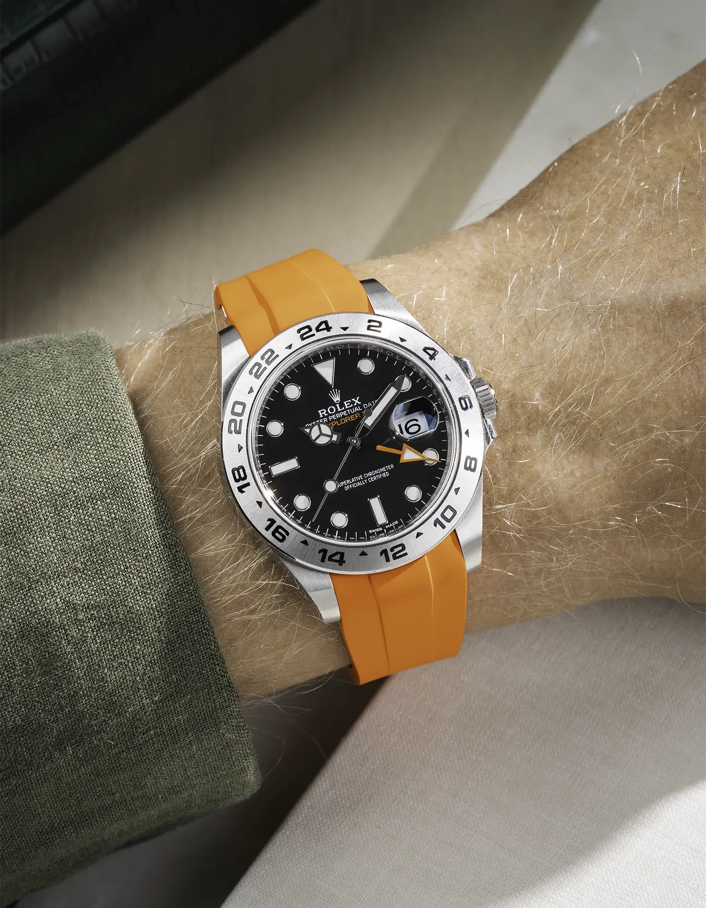 FKM Rubber Strap Integrated for Original Clasp - Rolex Explorer 216570 - Image 8