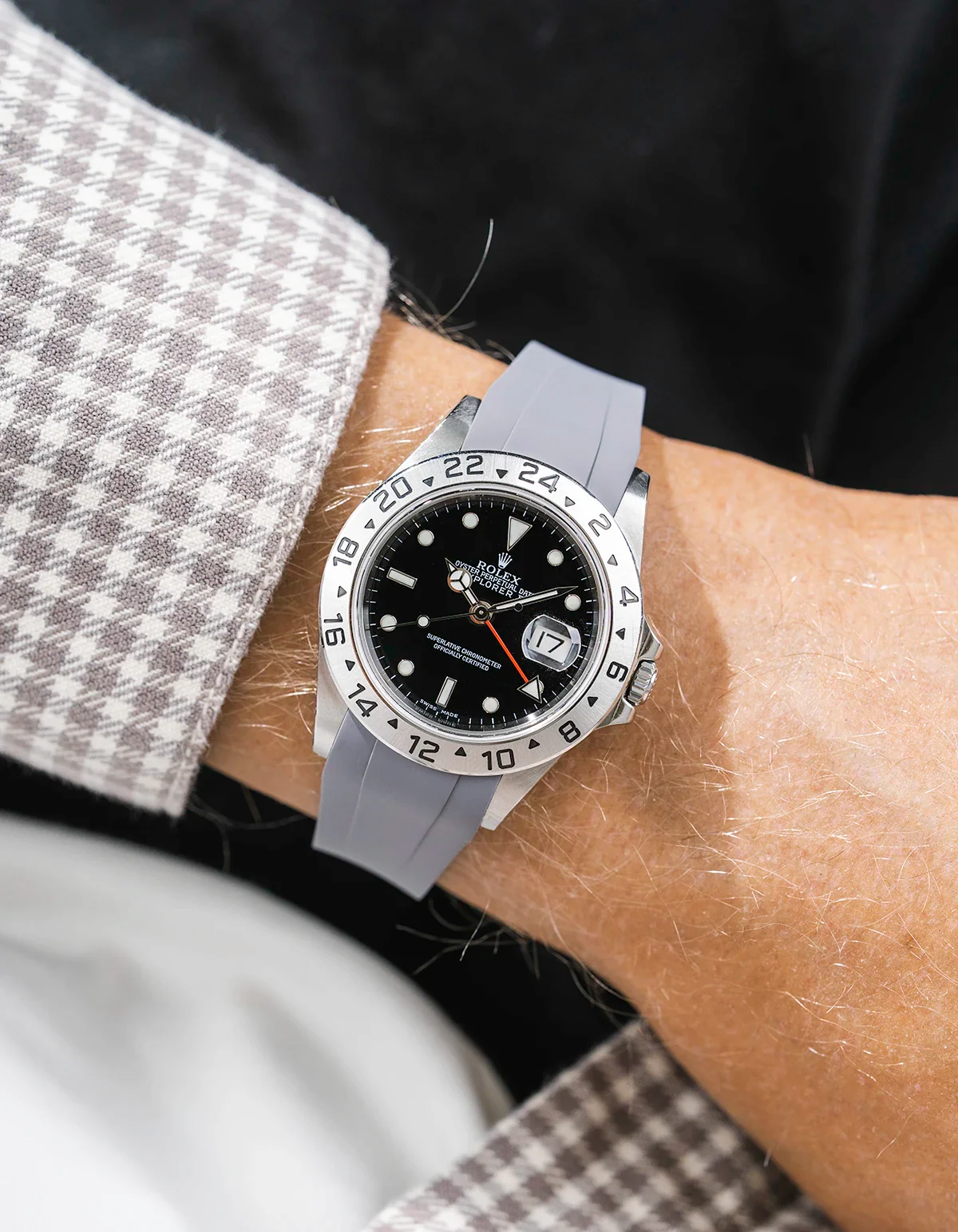 FKM Rubber Strap Integrated for Original Clasp - Rolex Explorer II 16570 - Image 10