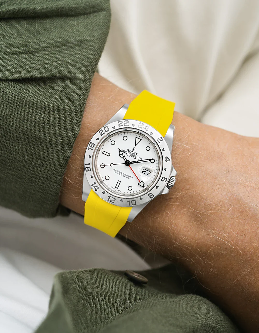 FKM Rubber Strap Integrated for Original Clasp - Rolex Explorer II 16570 - Image 20