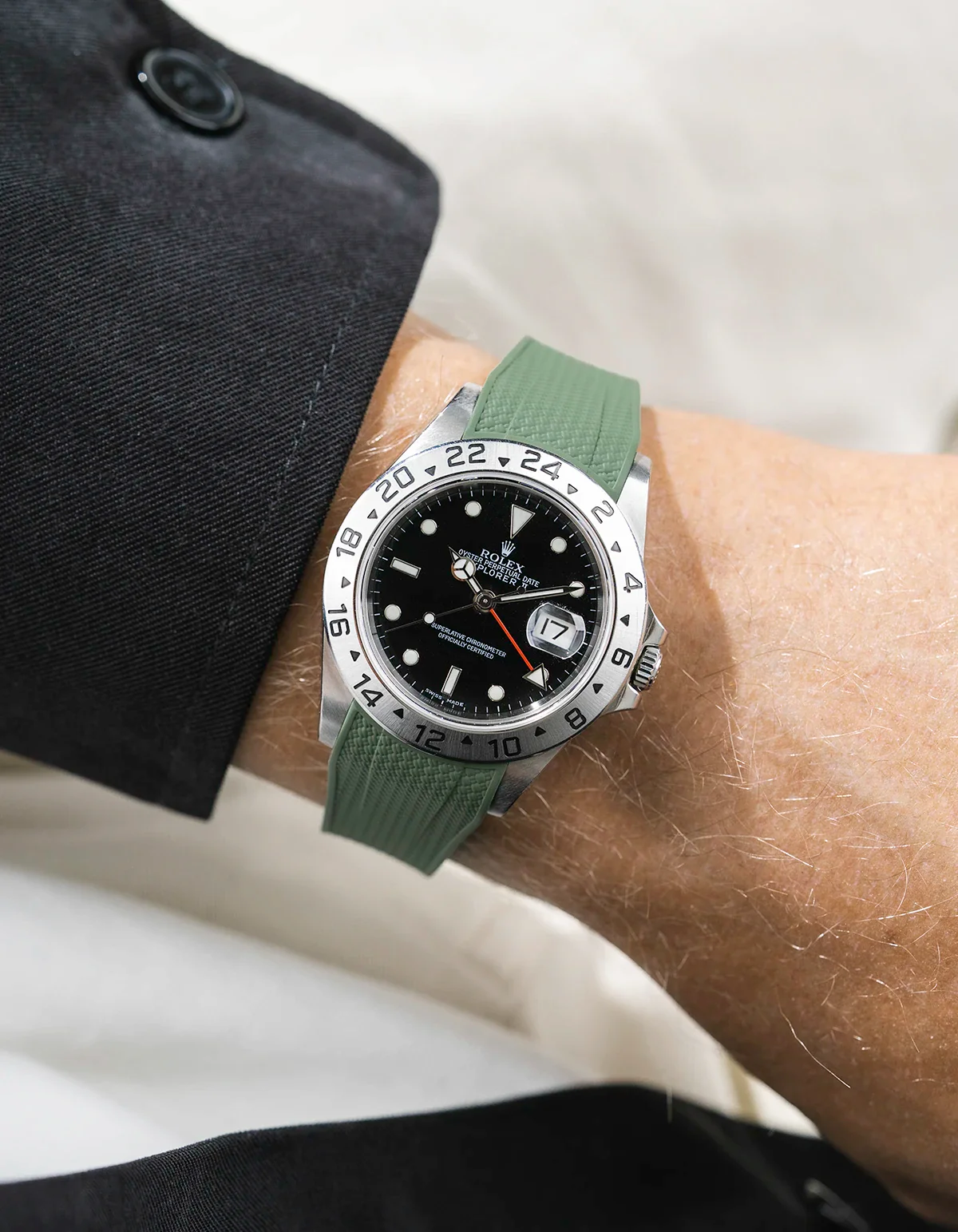 FKM Rubber Strap Integrated for Original Clasp - Rolex Explorer II 16570 - Image 24