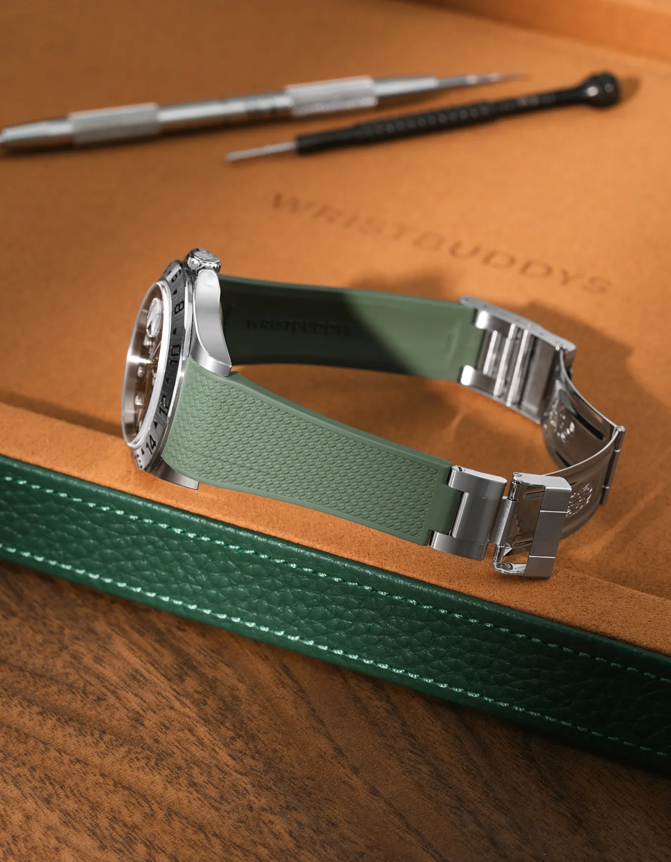 FKM Rubber Strap Integrated for Original Clasp - Rolex Explorer II 16570 - Image 25