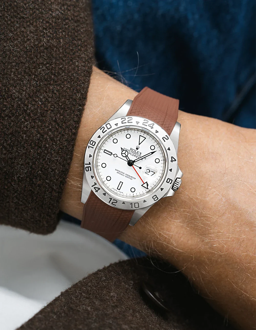 FKM Rubber Strap Integrated for Original Clasp - Rolex Explorer II 16570 - Image 32
