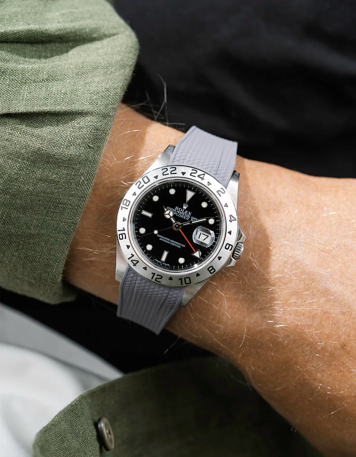 FKM Rubber Strap Integrated for Original Clasp - Rolex Explorer II 16570 - Image 35
