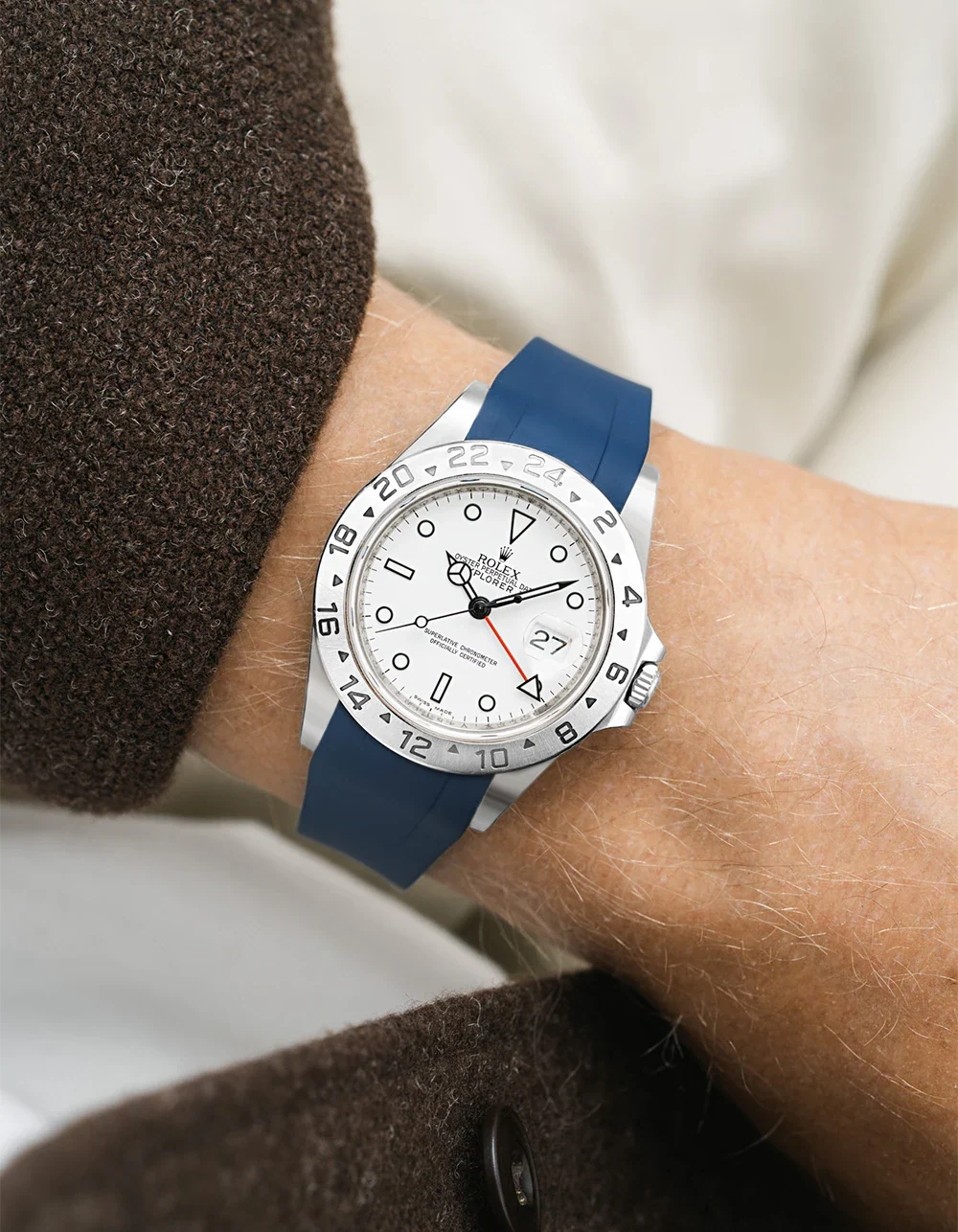 FKM Rubber Strap Integrated for Original Clasp - Rolex Explorer II 16570 - Image 4