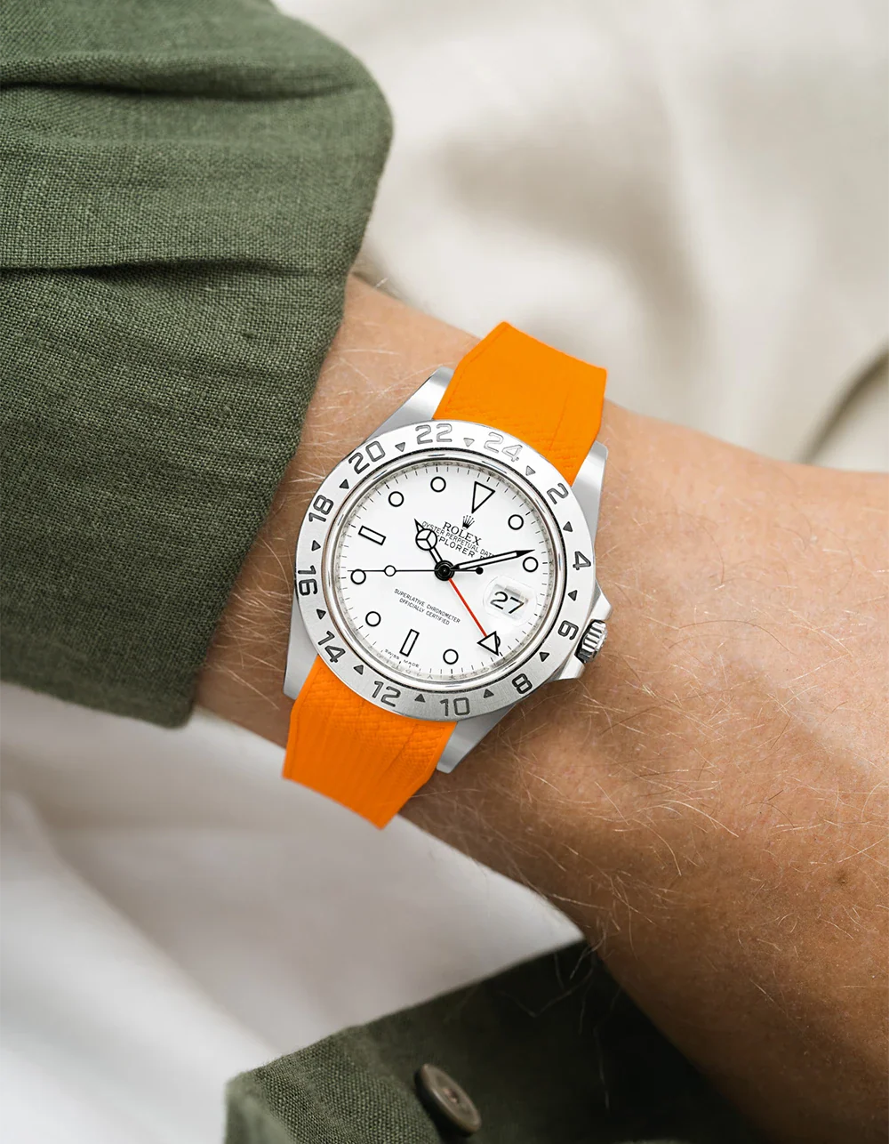 FKM Rubber Strap Integrated for Original Clasp - Rolex Explorer II 16570 - Image 40