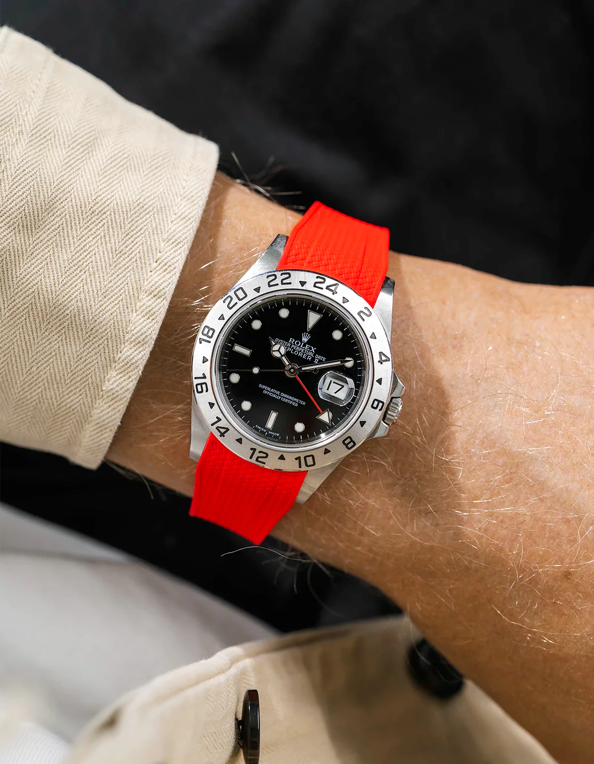 FKM Rubber Strap Integrated for Original Clasp - Rolex Explorer II 16570 - Image 43