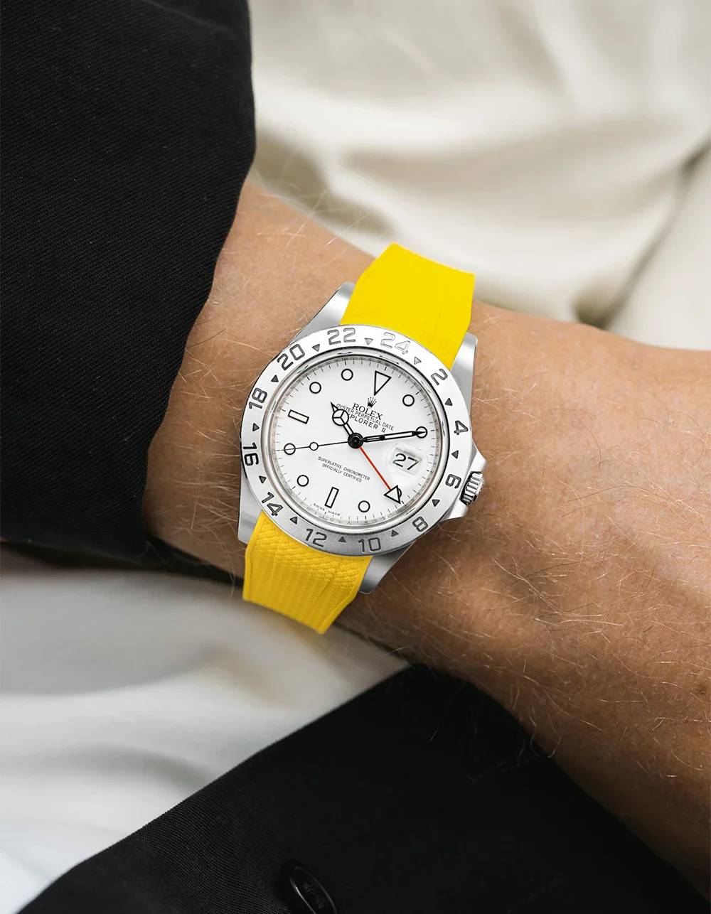 FKM Rubber Strap Integrated for Original Clasp - Rolex Explorer II 16570 - Image 49