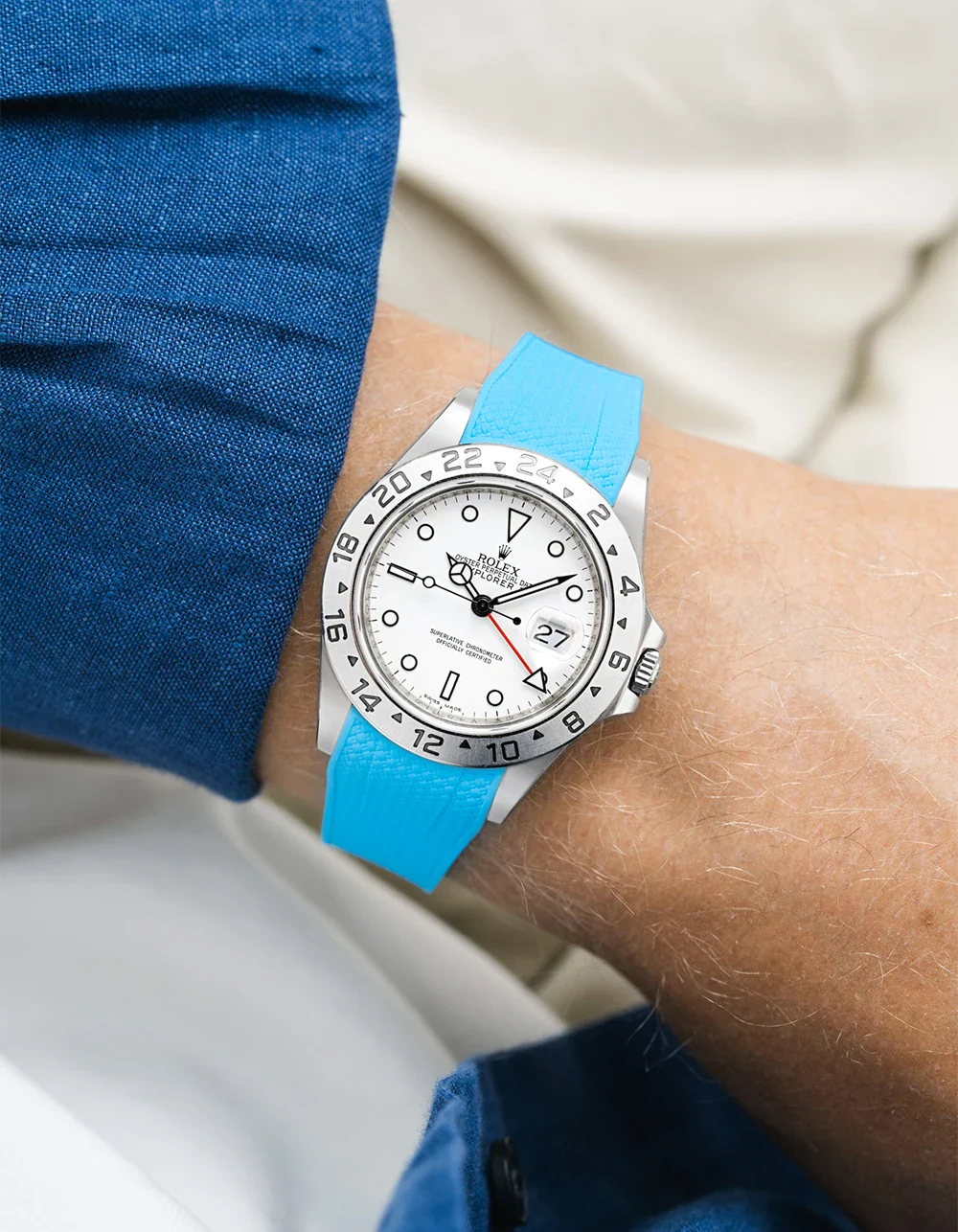 FKM Rubber Strap Integrated for Original Clasp - Rolex Explorer II 16570 - Image 52