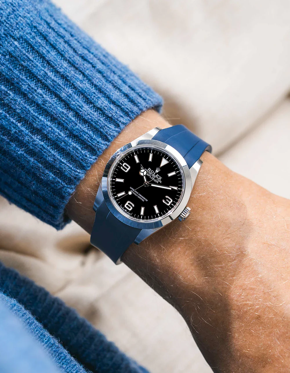 FKM Rubber Strap Integrated for Original Clasp - Rolex Explorer 40 - 224270 - Image 4