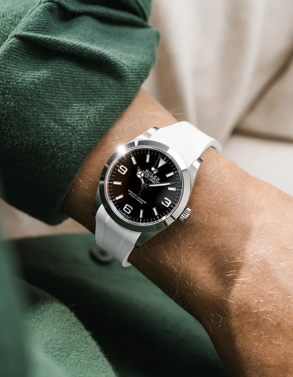 FKM Rubber Strap Integrated for Original Clasp - Rolex Explorer 40 - 224270 - Image 6