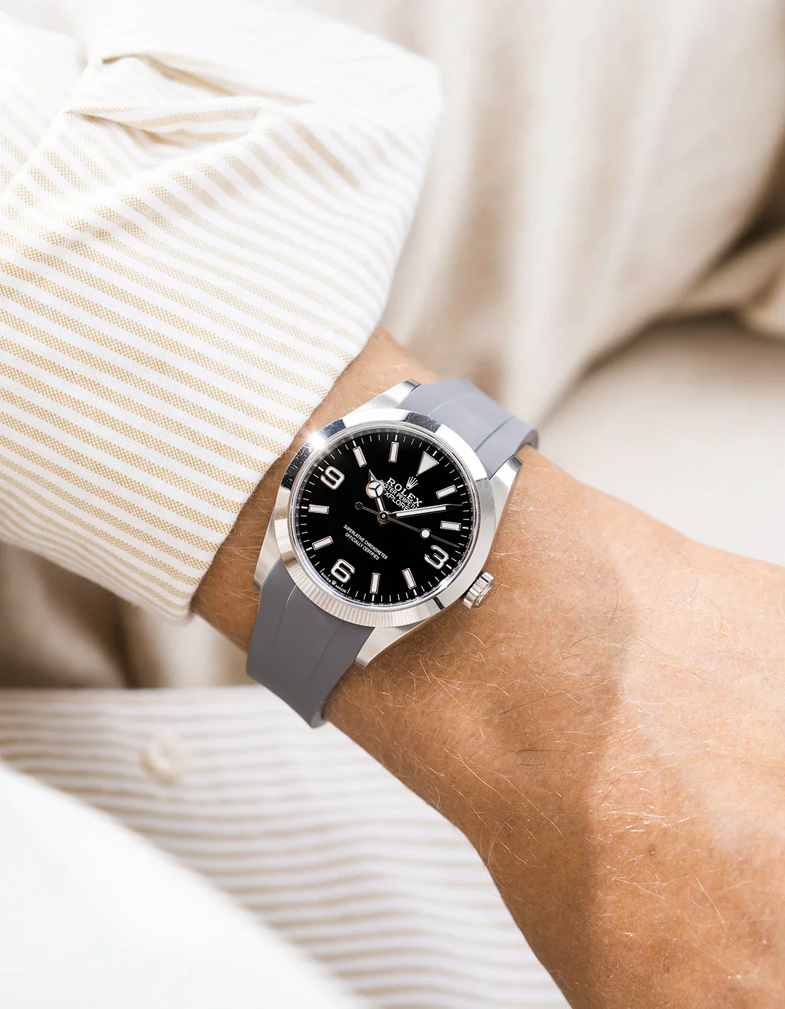 FKM Rubber Strap Integrated for Original Clasp - Rolex Explorer 40 - 224270 - Image 8