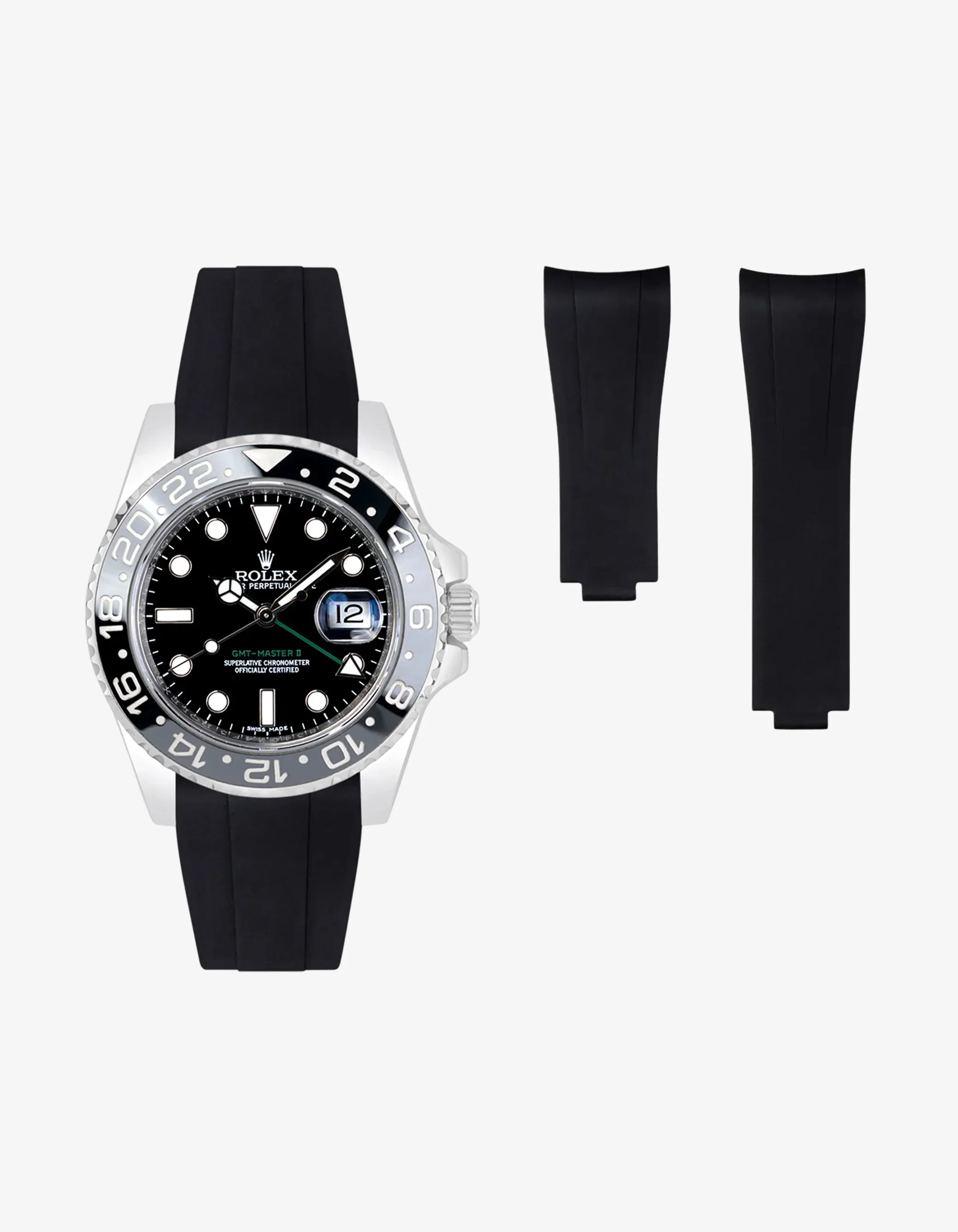 FKM Rubber Strap Integrated for Original Clasp - Rolex GMT Master II 116710